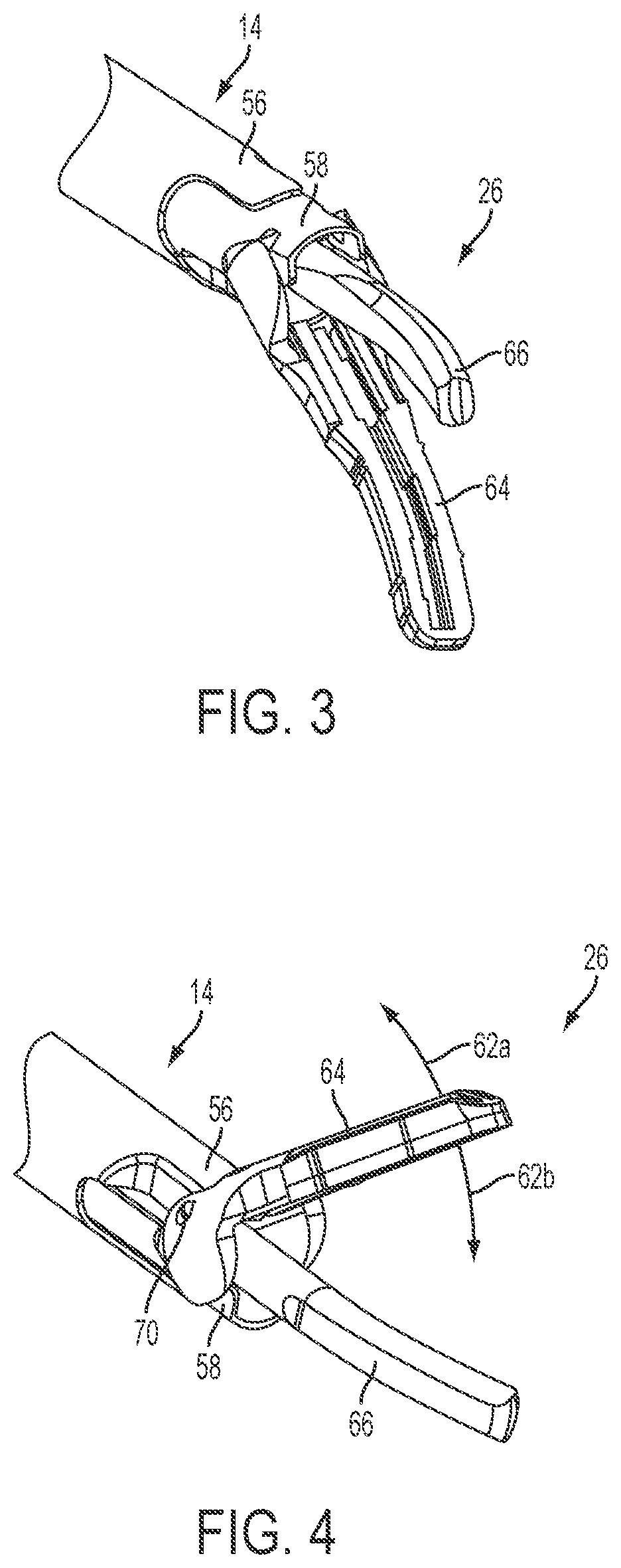 Patent US12426913 Figure 3 – Surgical instruments with articulating shafts