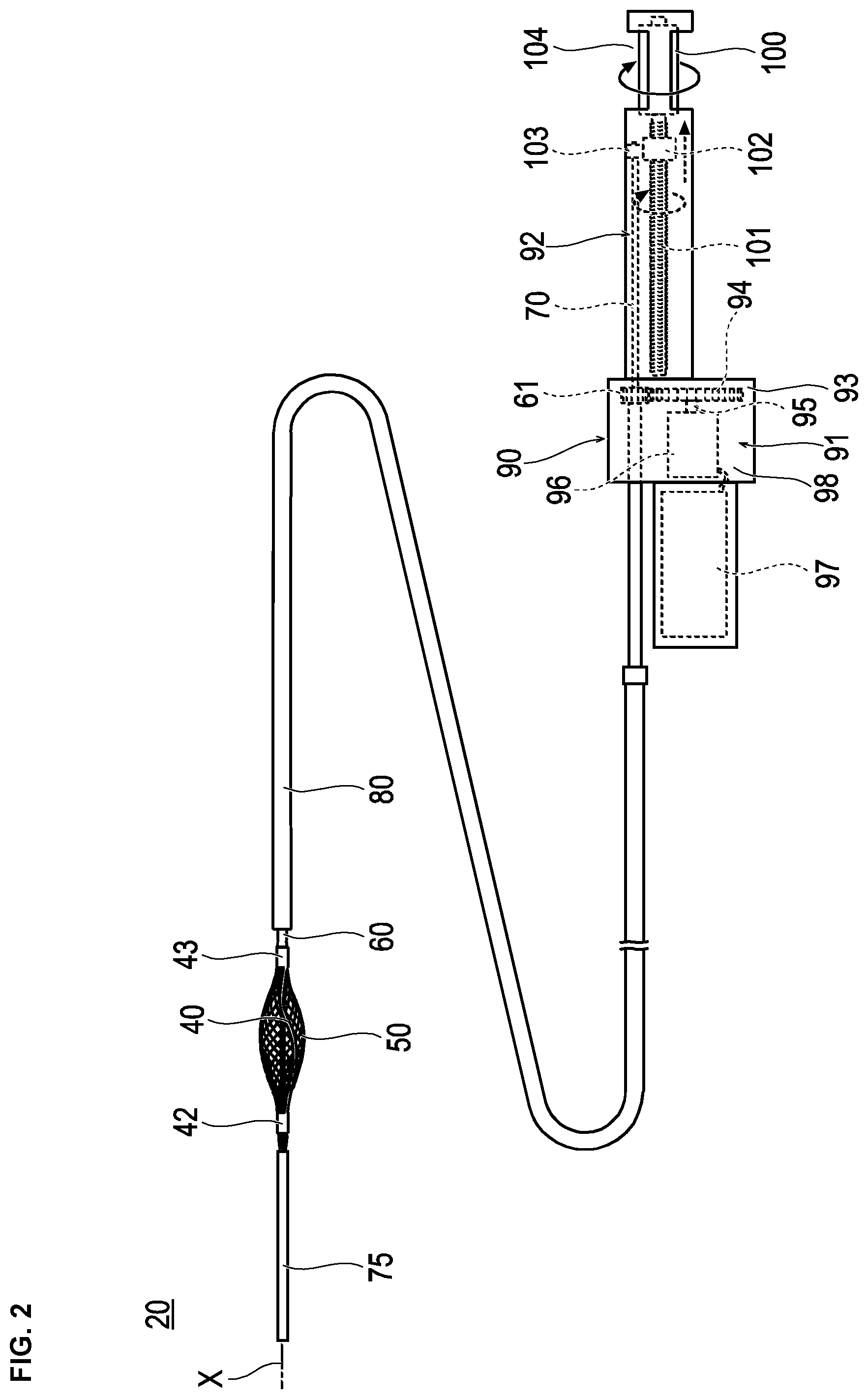 Patent US12426914 Figure 2 – Medical device and treatment method