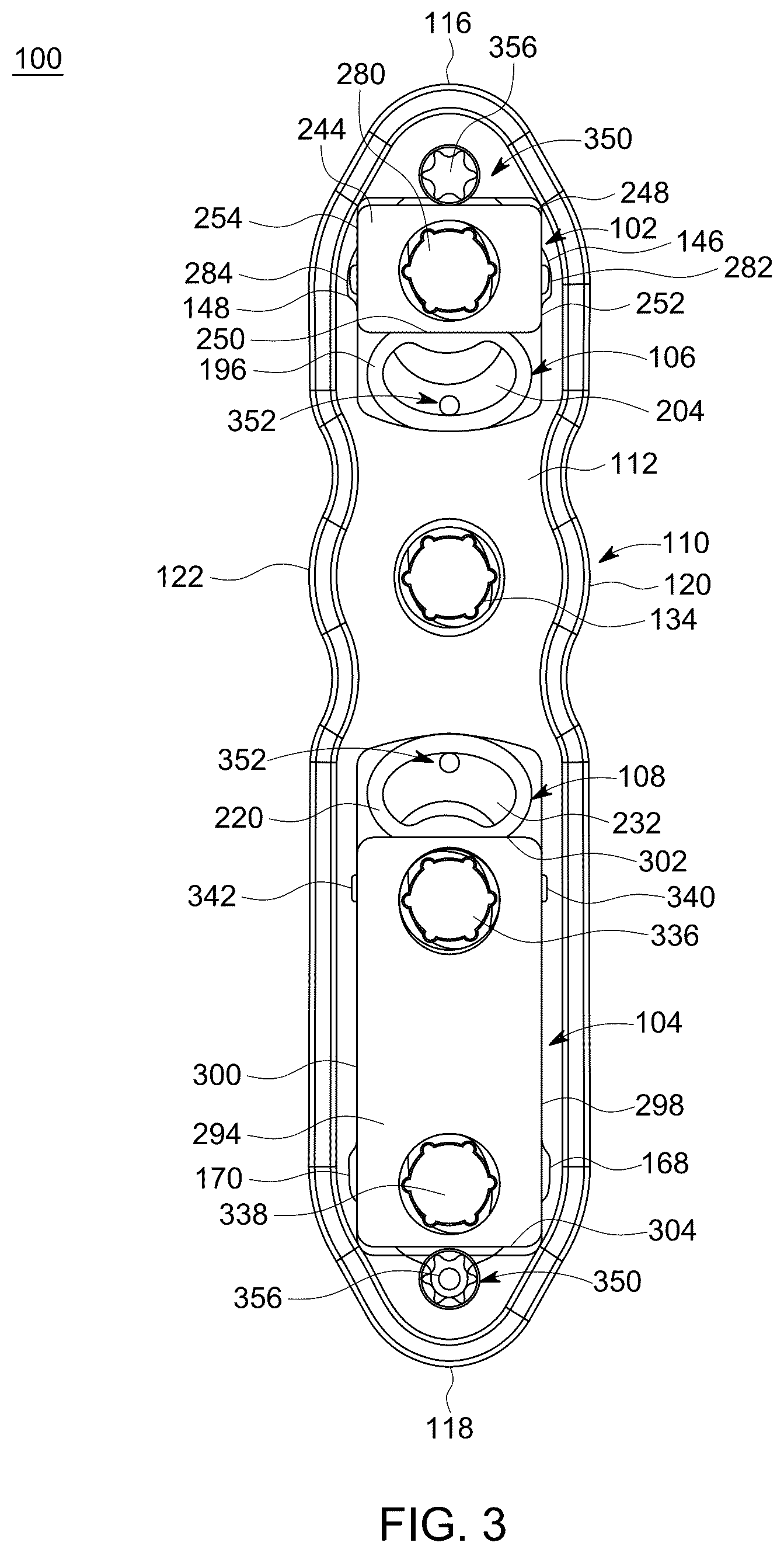 Patent US12426929 Figure 3 – Dynamic bone plate and method of use