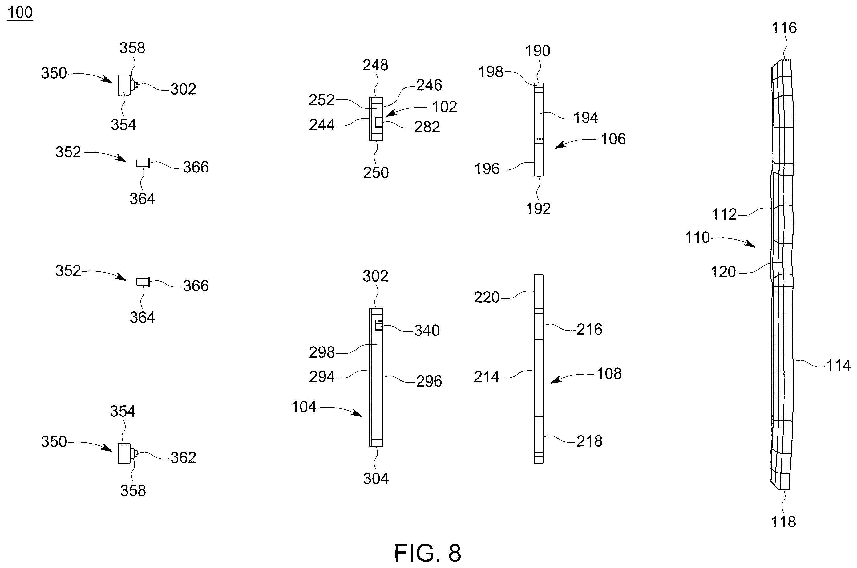 Patent US12426929 Figure 8 – Dynamic bone plate and method of use