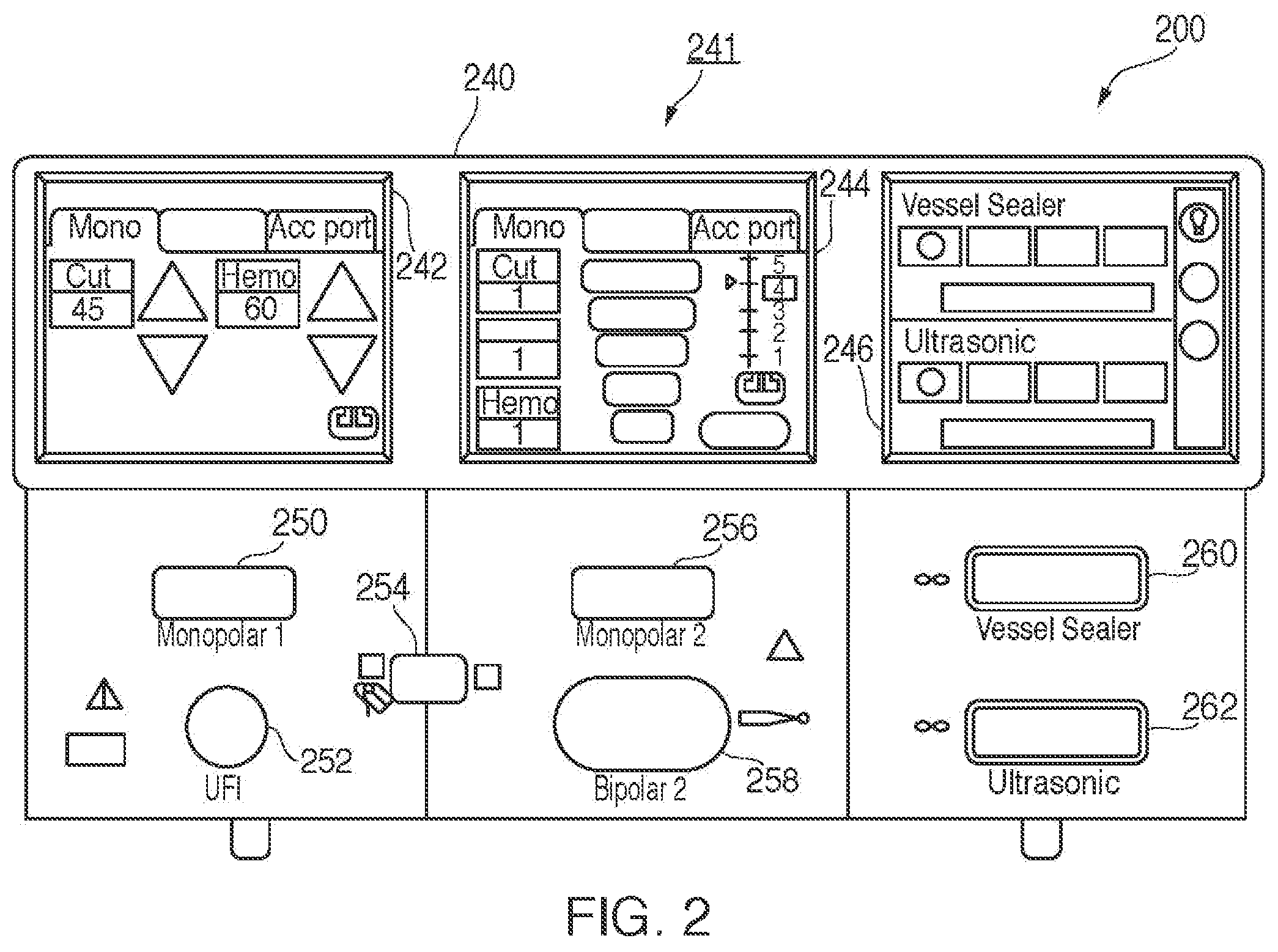 Patent US12426936 Figure 2 – Ultrasonic and radiofrequency energy production and control from a single power converter