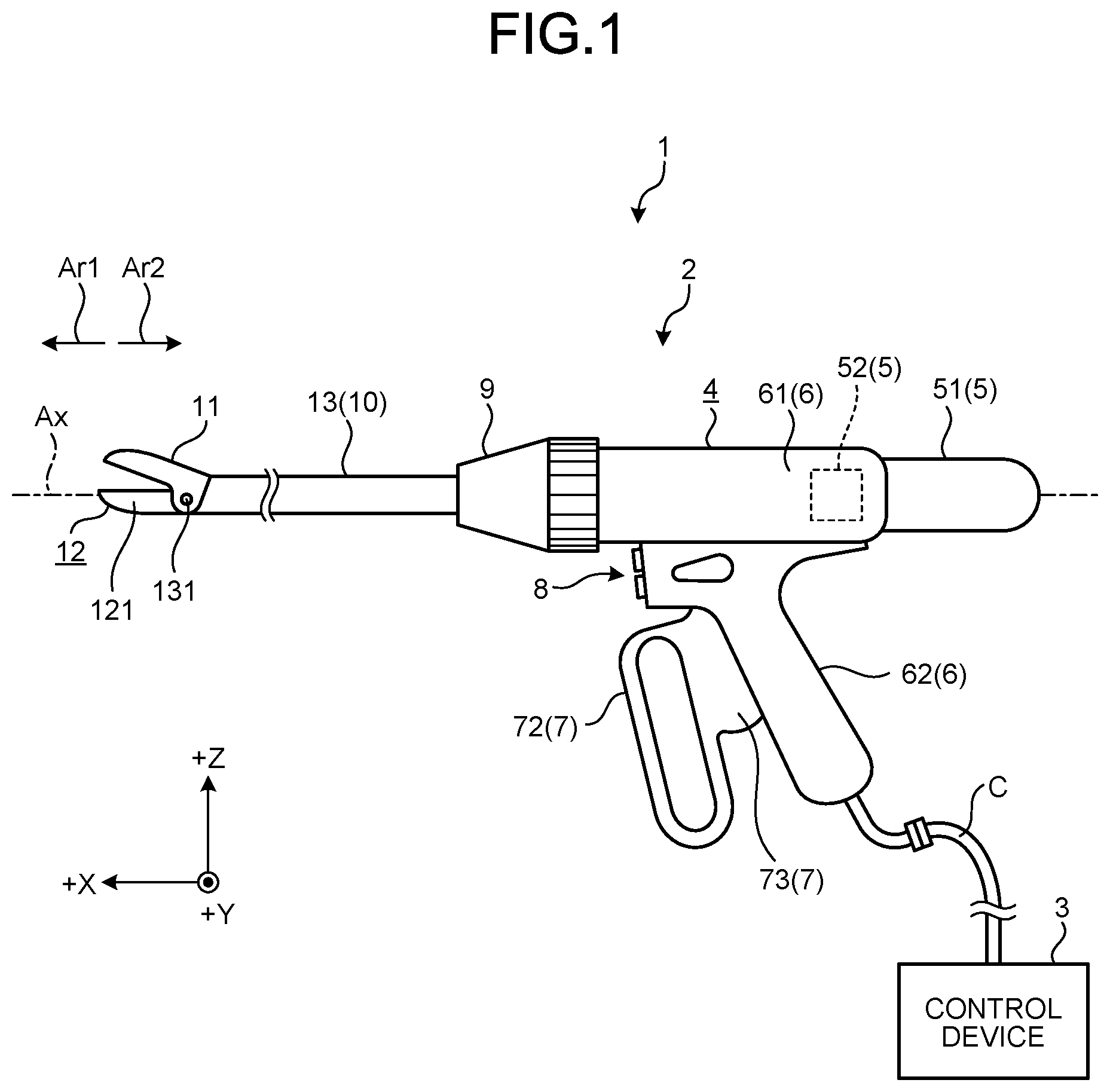 Patent US12426942 Figure 1 – Treatment tool and treatment tool assembly method