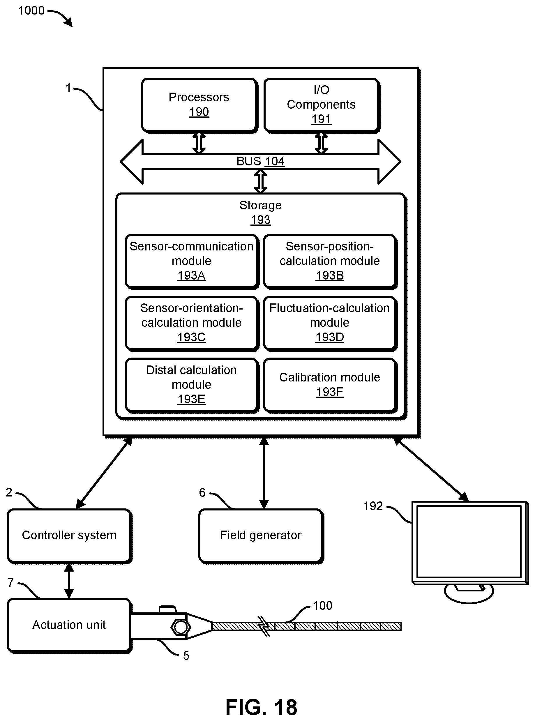 Patent US12426957 Figure 19 – Bendable medical device with multiple position sensors