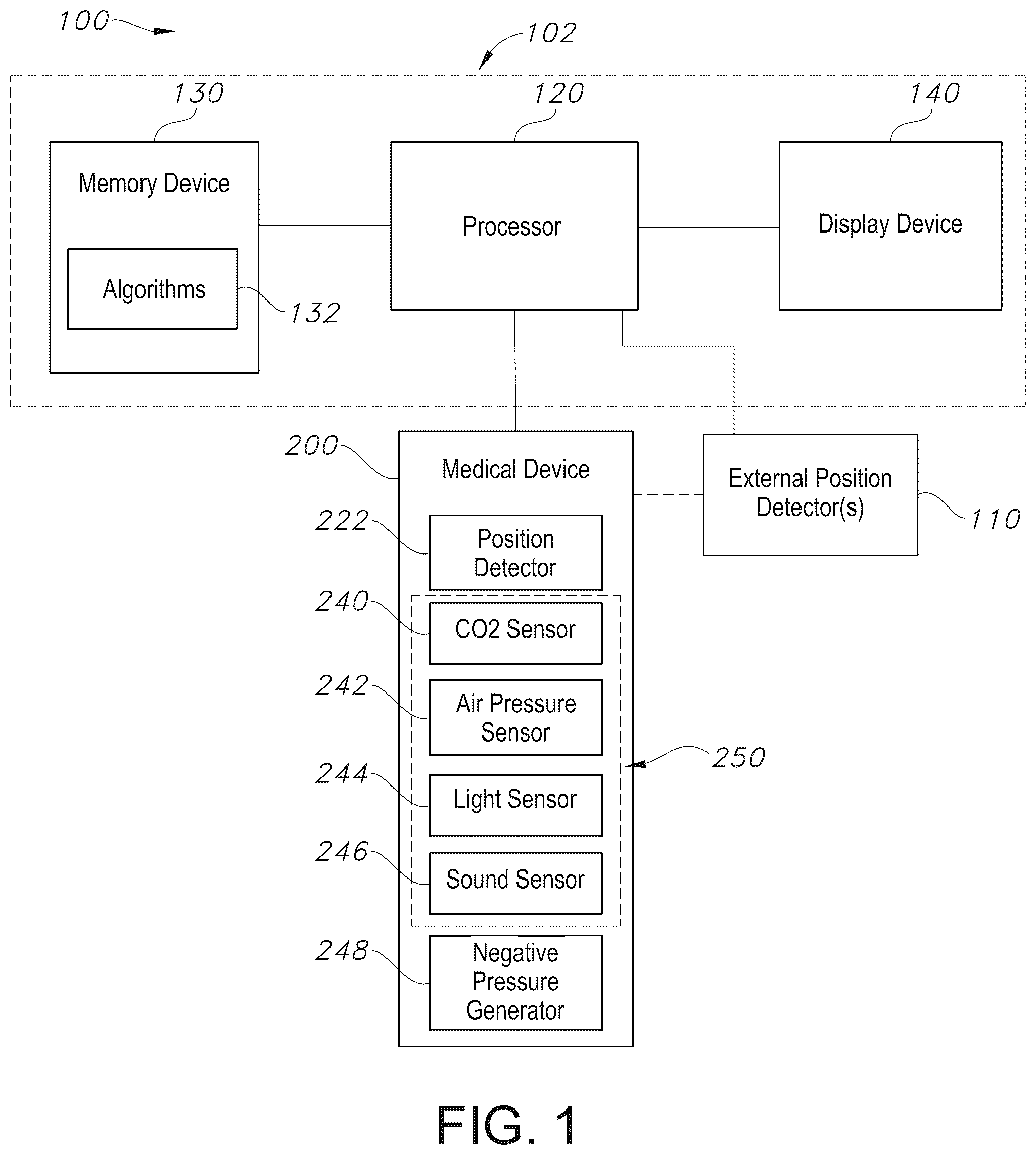 Patent US12426960 Figure 1 – Medical device position notification system