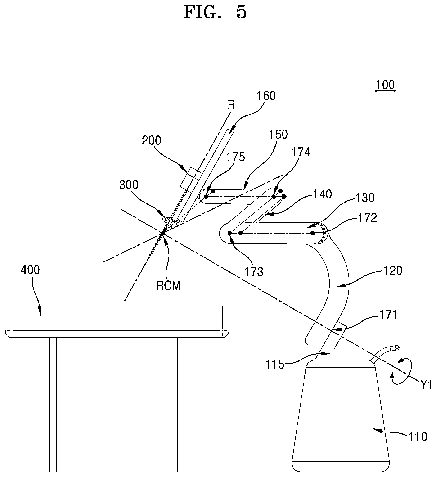 Patent US12426967 Figure 5 – Surgical robot arm