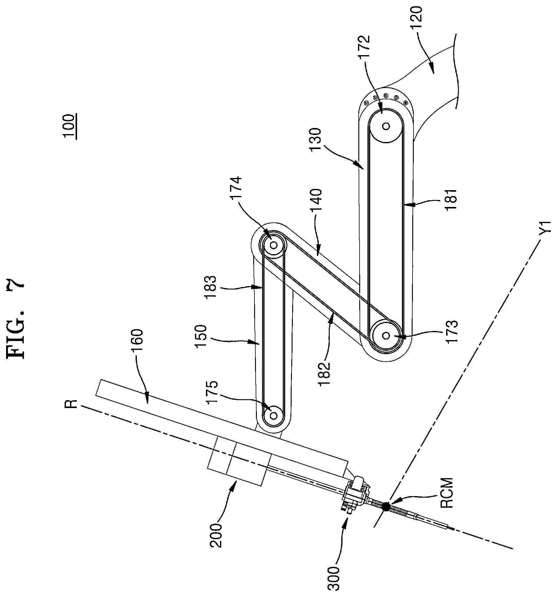 Patent US12426967 Figure 7 – Surgical robot arm