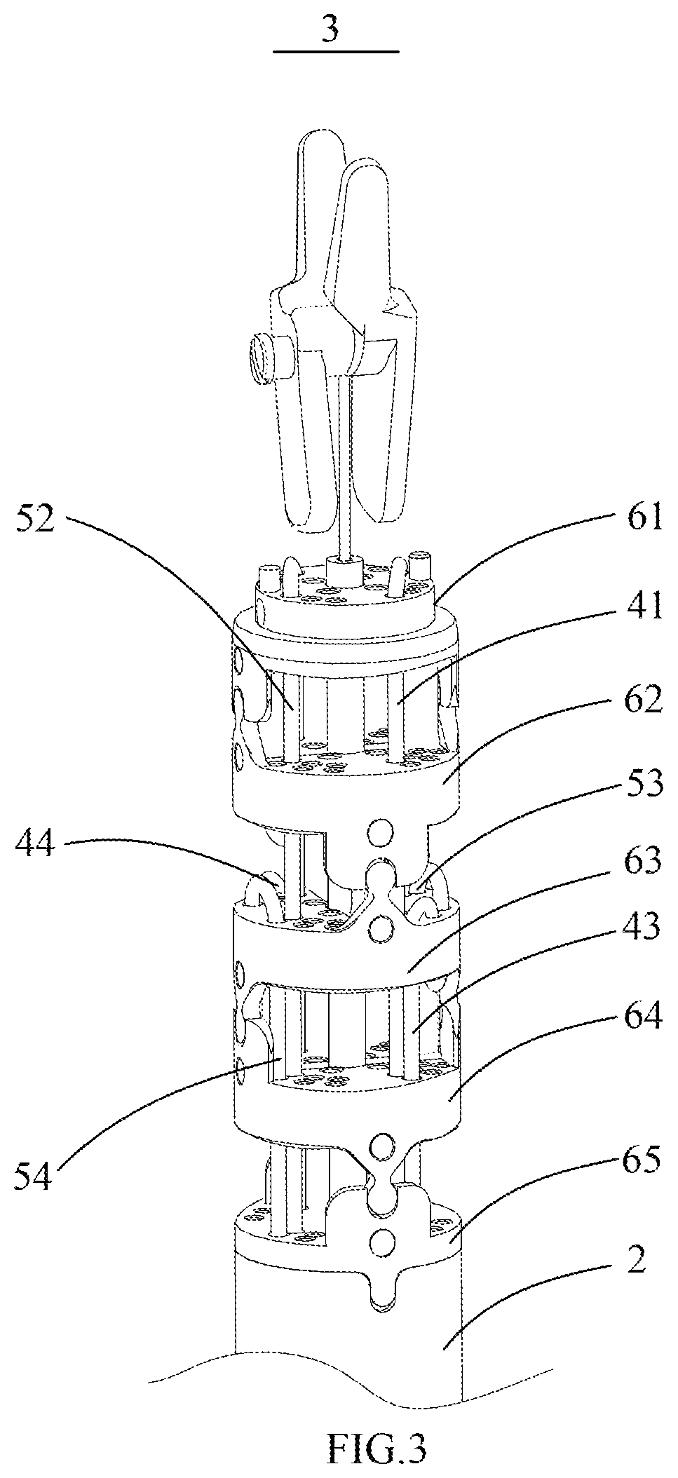 Patent US12426972 Figure 3 – Operating arm and surgical robot
