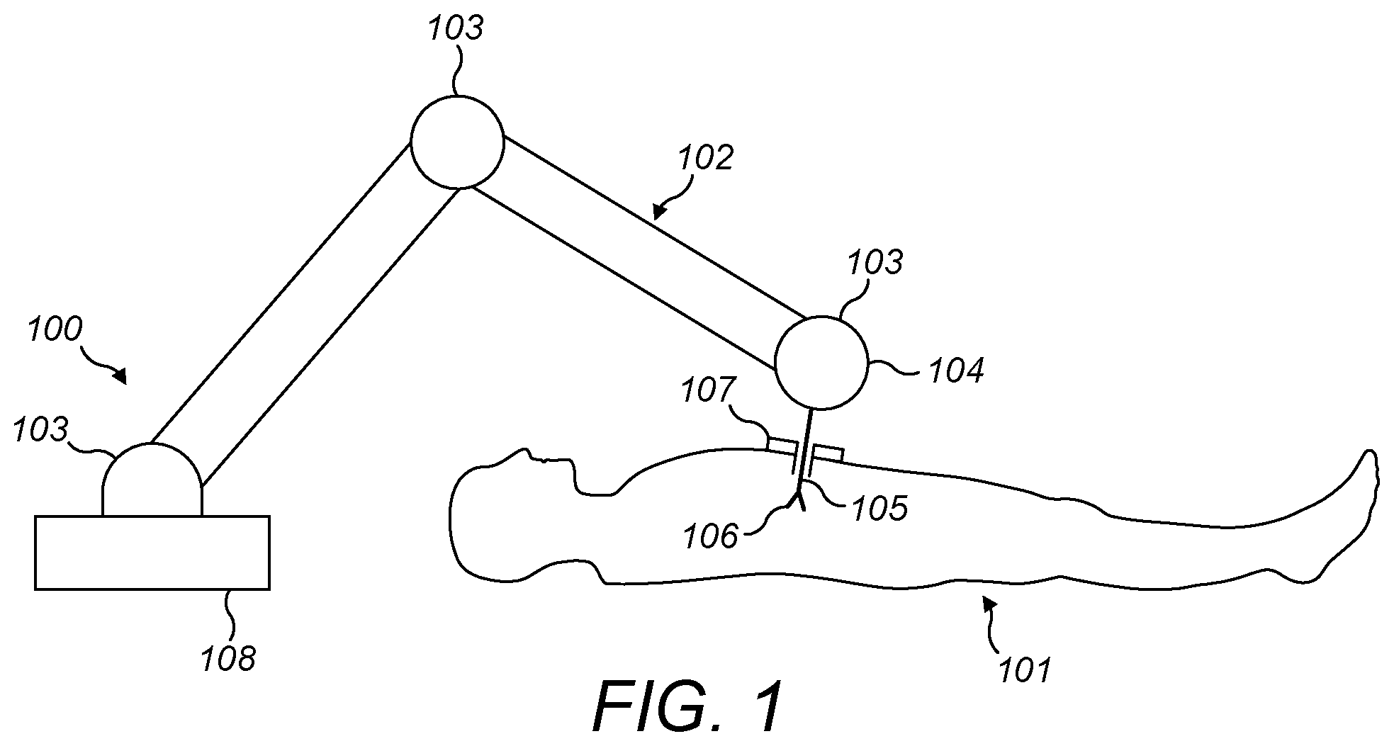 Patent US12426977 Figure 1 – Virtual console for controlling a surgical robot