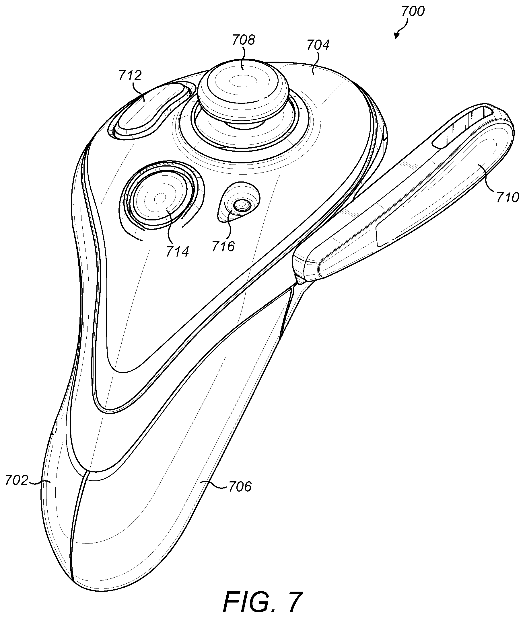 Patent US12426977 Figure 7 – Virtual console for controlling a surgical robot