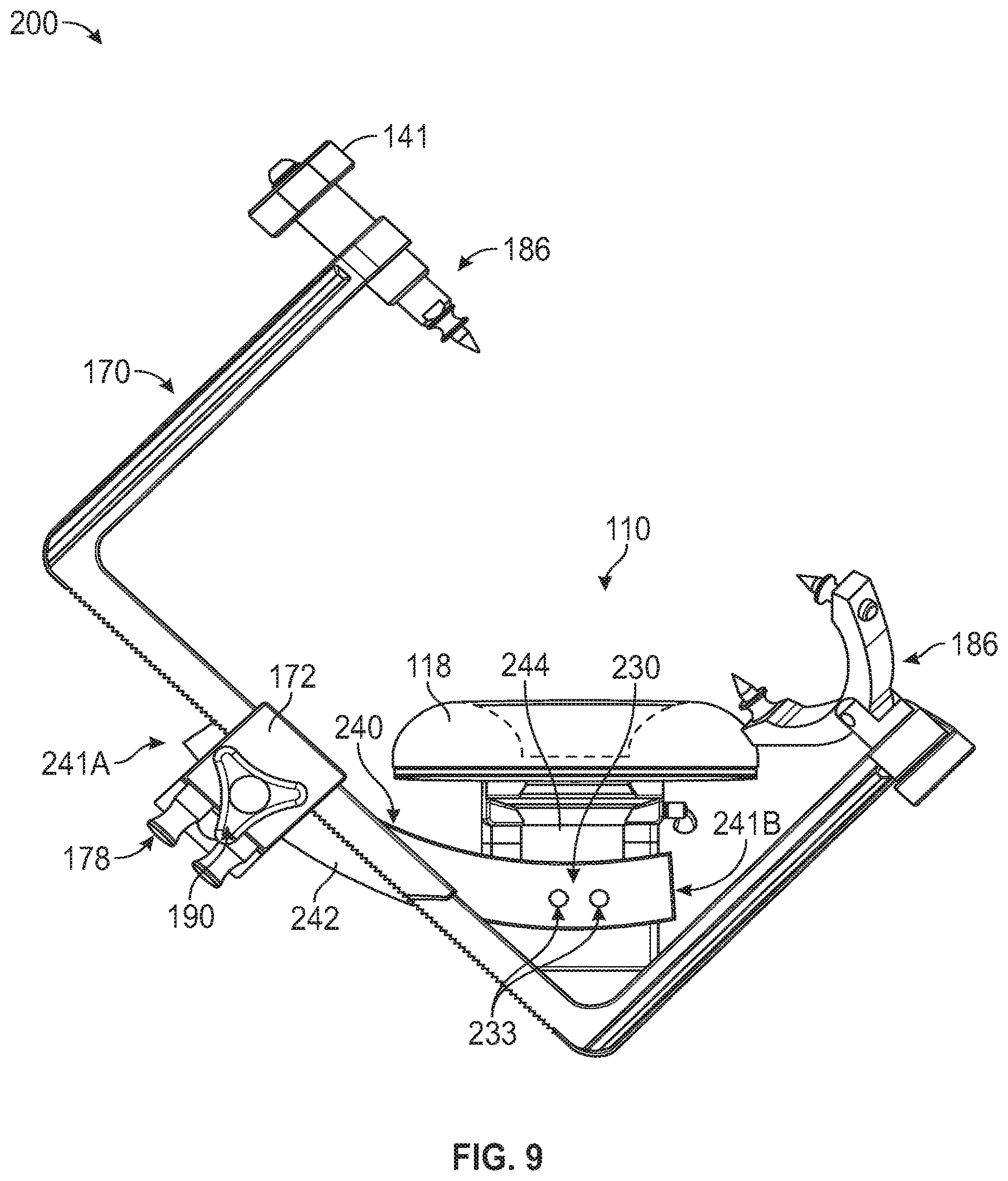 Patent US12426983 Figure 7 – Head stabilization system and method with arc features