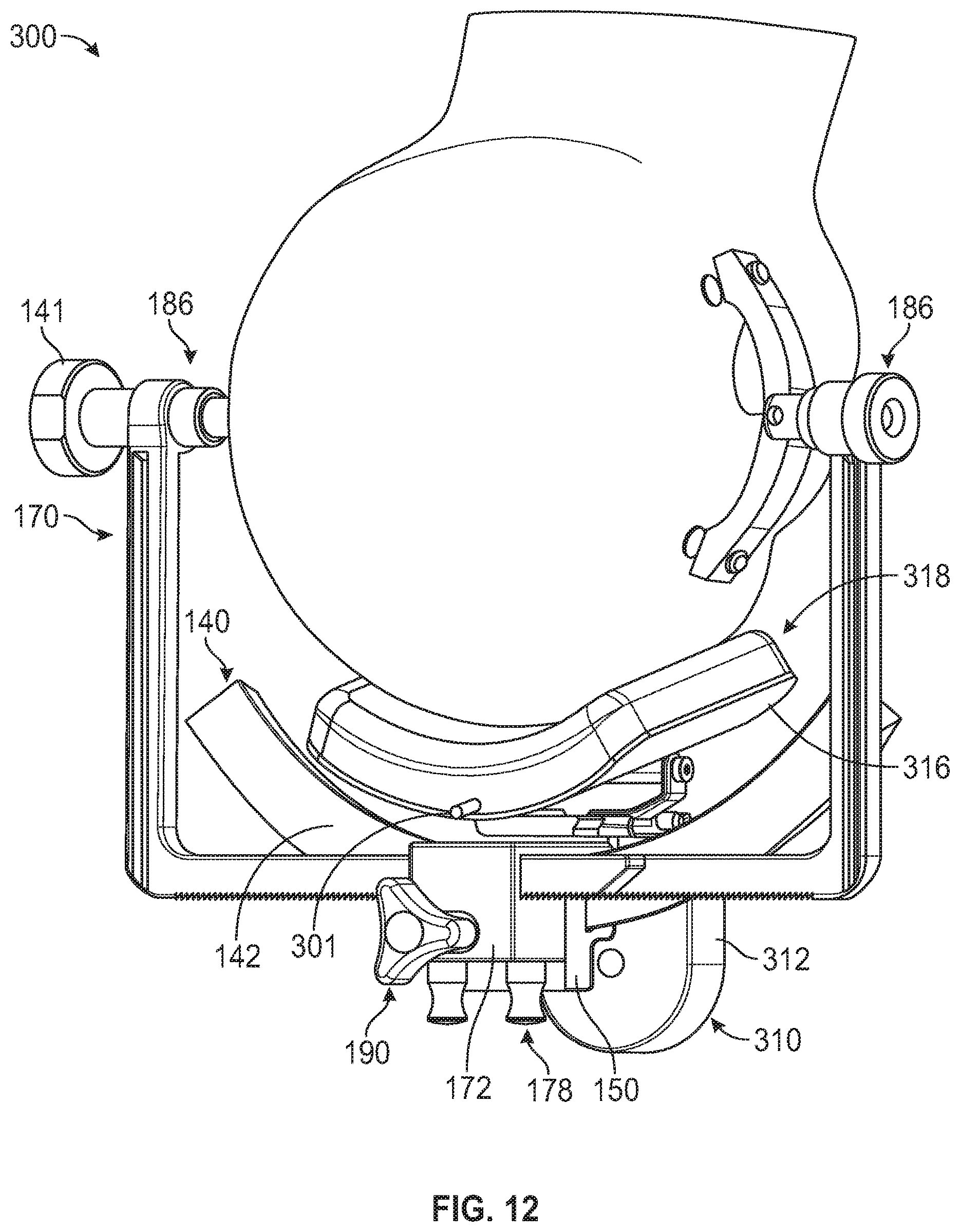 Patent US12426983 Figure 10 – Head stabilization system and method with arc features