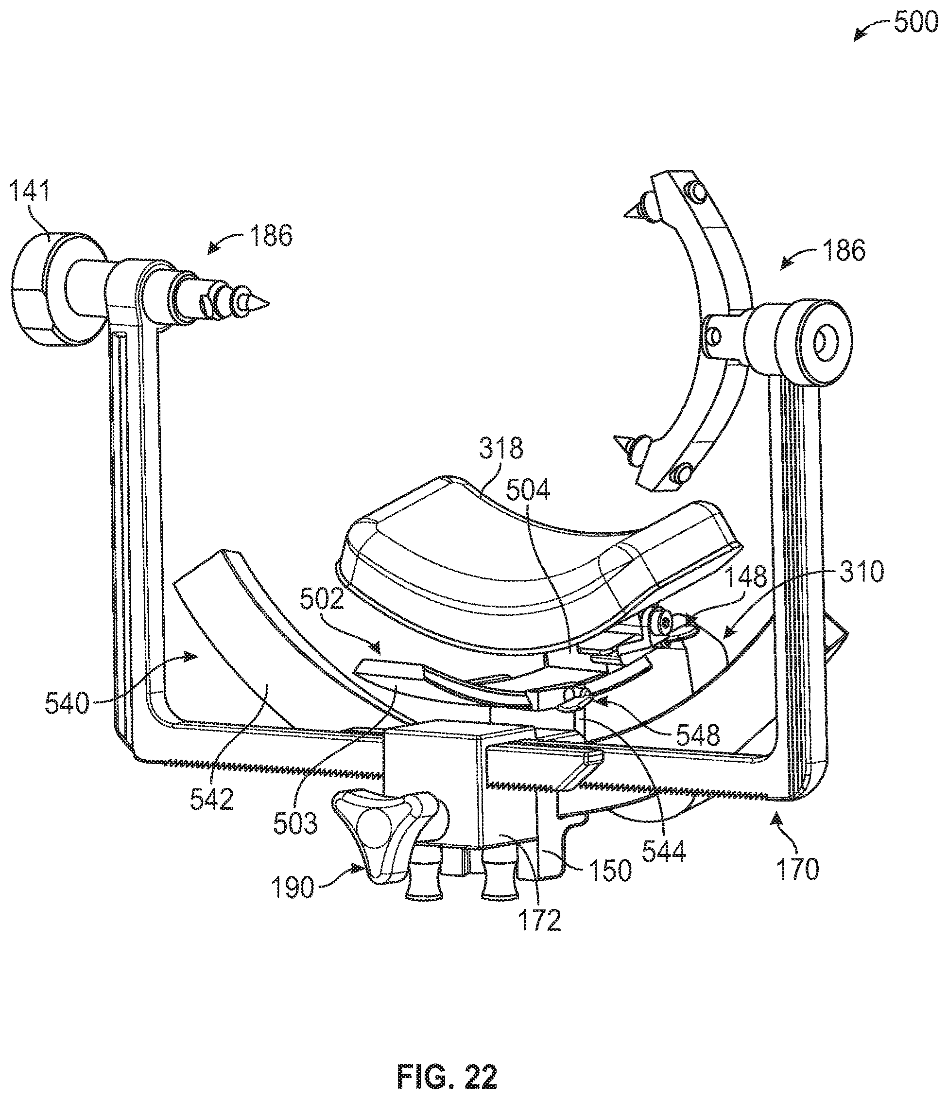 Patent US12426983 Figure 17 – Head stabilization system and method with arc features