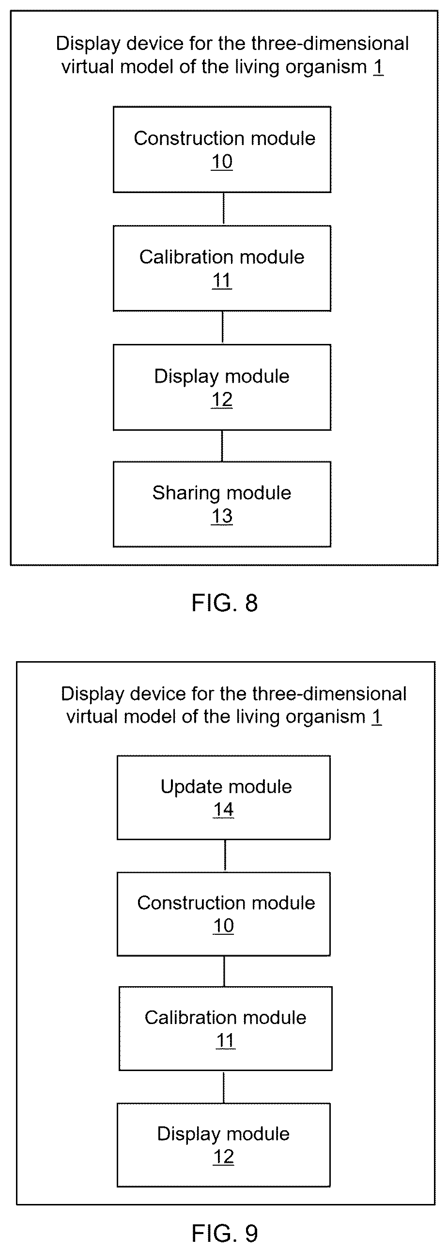Patent US12426985 Figure 5 – Display device and system for three-dimensional virtual model of living organism, and mixed reality device