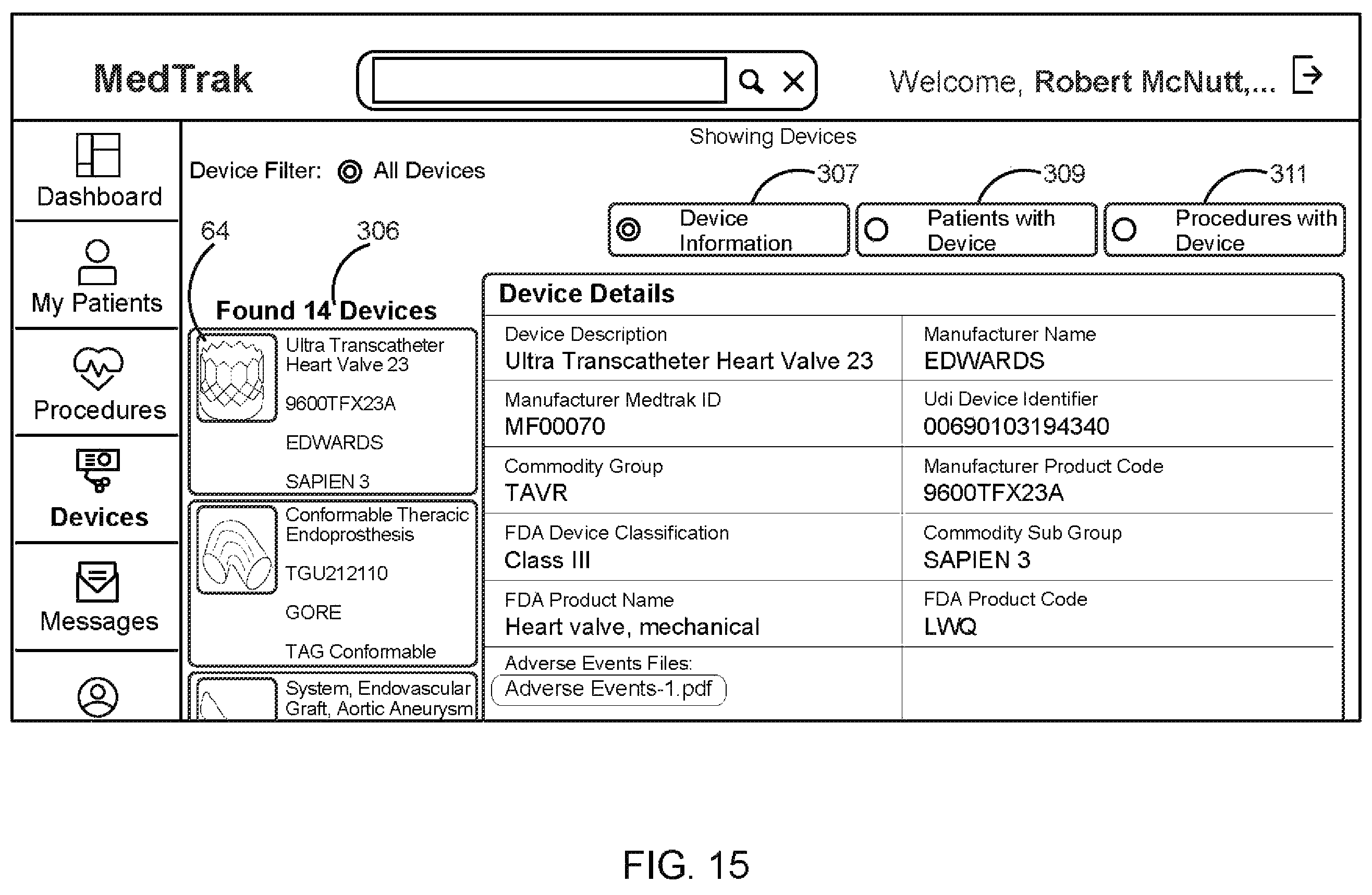 Patent US12426987 Figure 15 – Medical implant tracking system