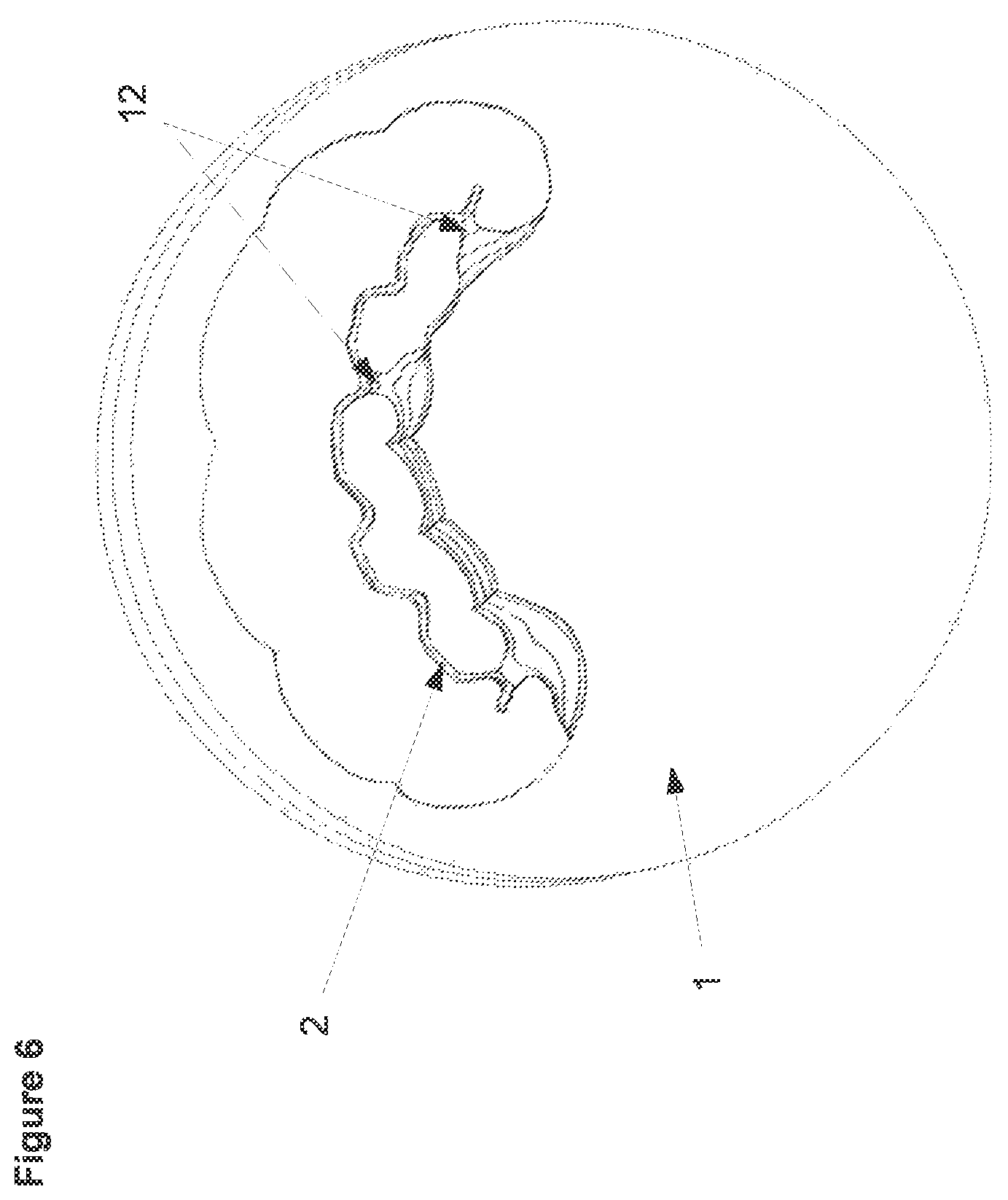 Patent US12426988 Figure 8 – Three-dimensional orthodontic retainer and method for making a three-dimensional orthodontic retainer