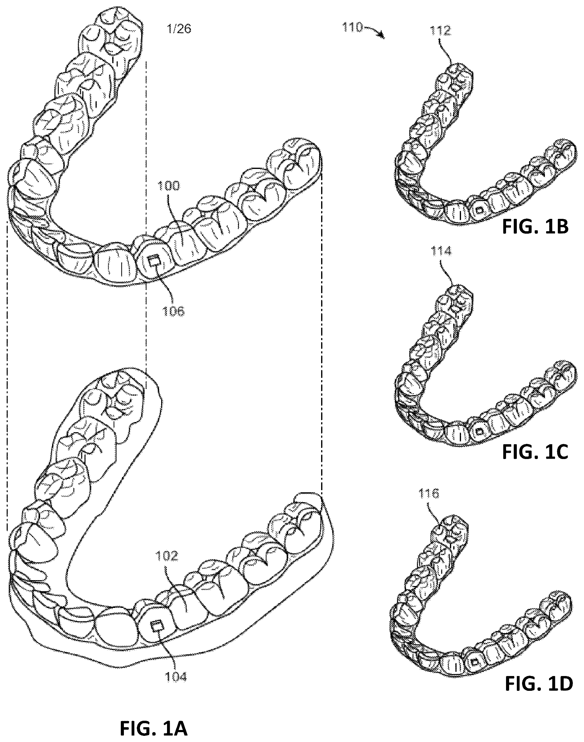 Patent US12426992 Figure 1 – Systems including orthodontic appliance cases and methods of use