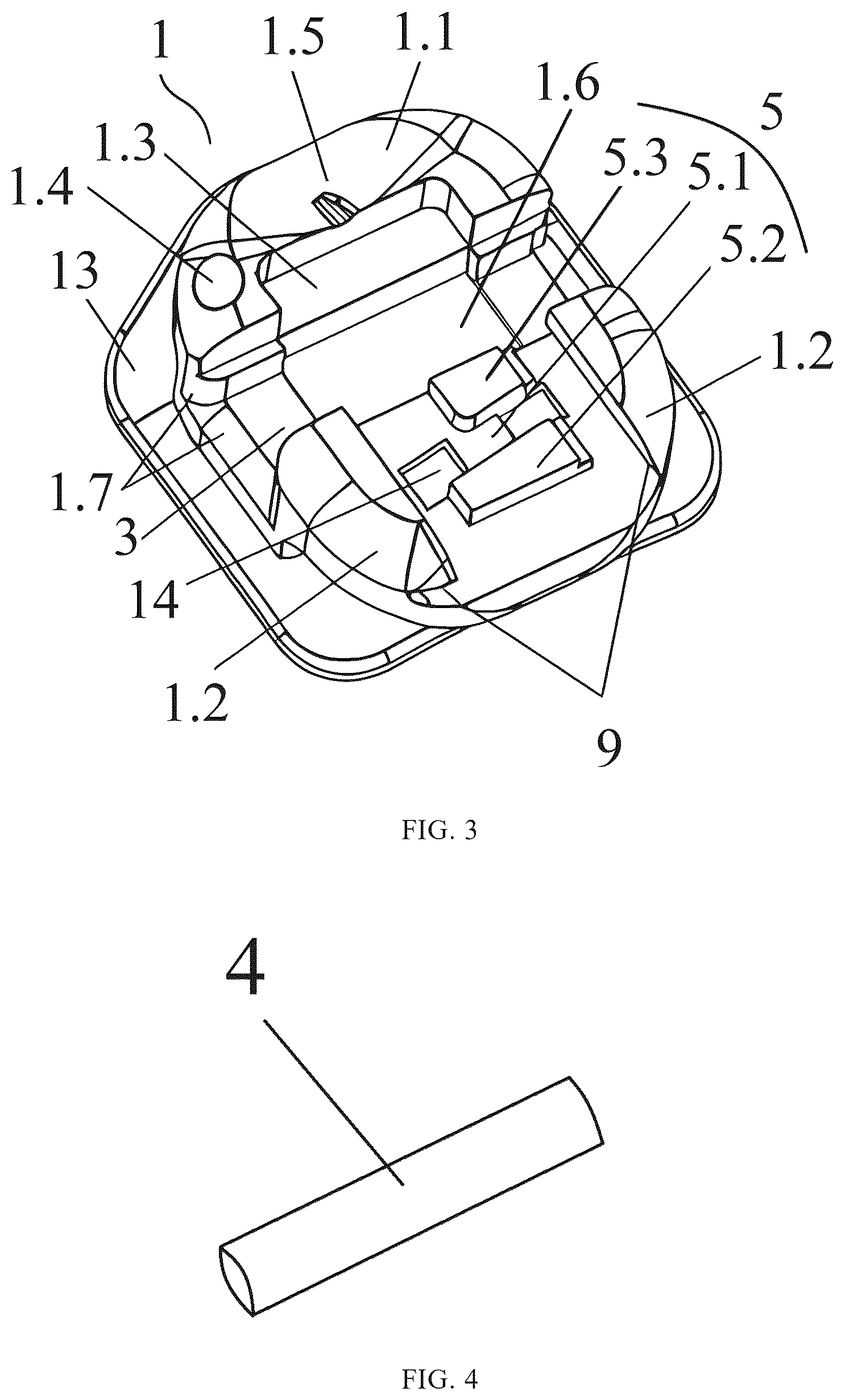 Patent US12426995 Figure 2 – Orthodontic self-locking system adapted to ribbon arch wire