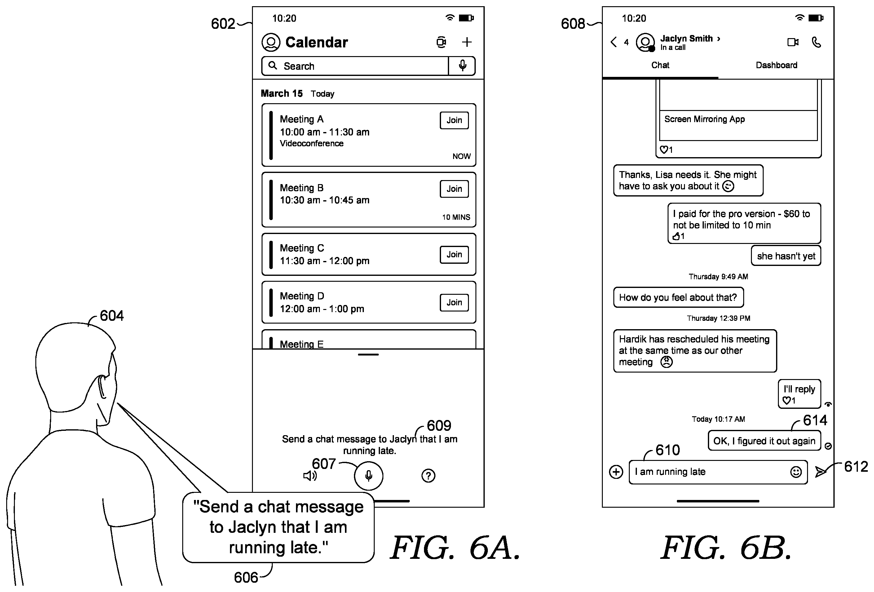 Patent US12430011 Figure 7 – Voice assistant-enabled client application with user view context and multi-modal input support
