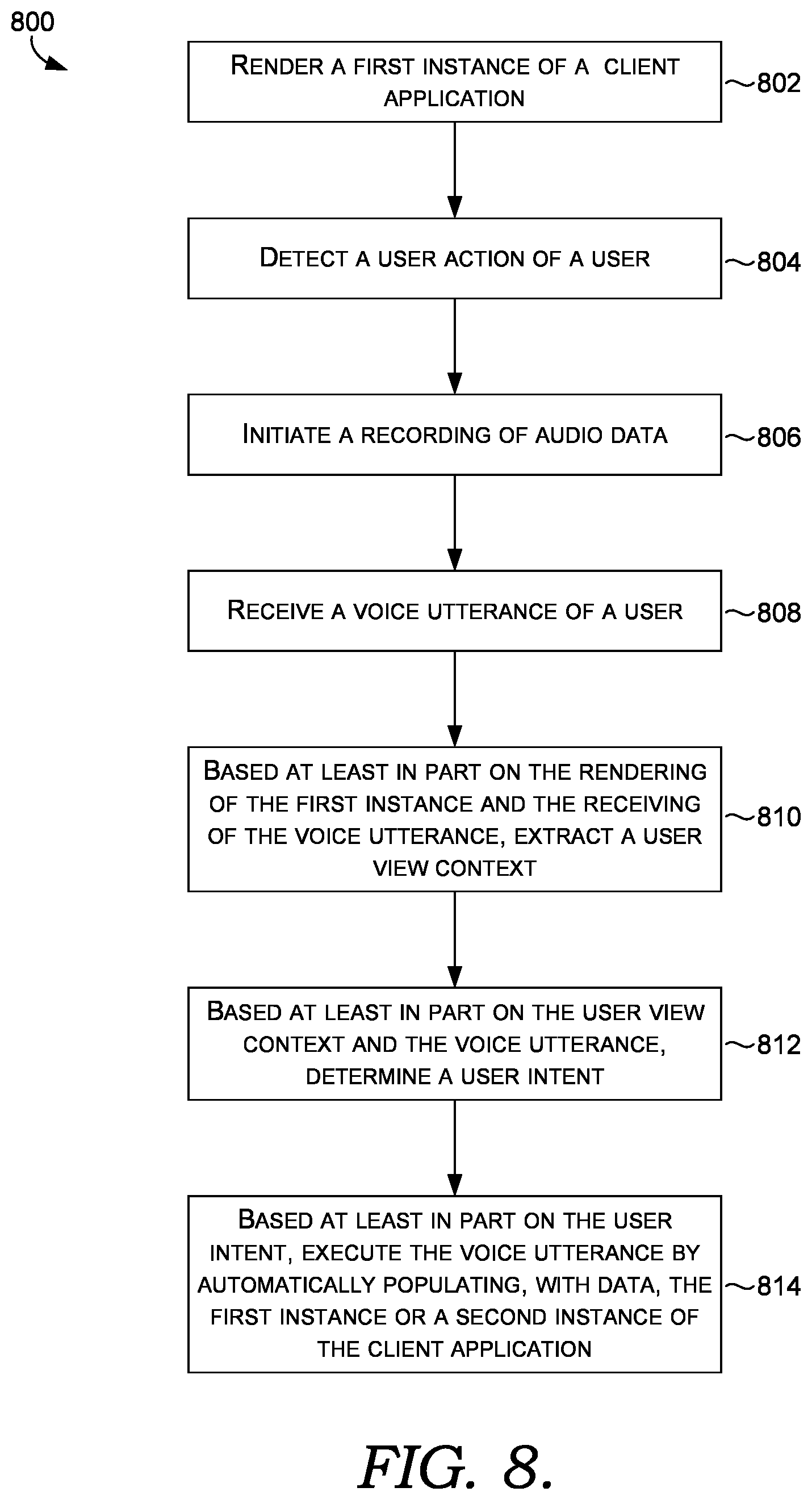 Patent US12430011 Figure 12 – Voice assistant-enabled client application with user view context and multi-modal input support
