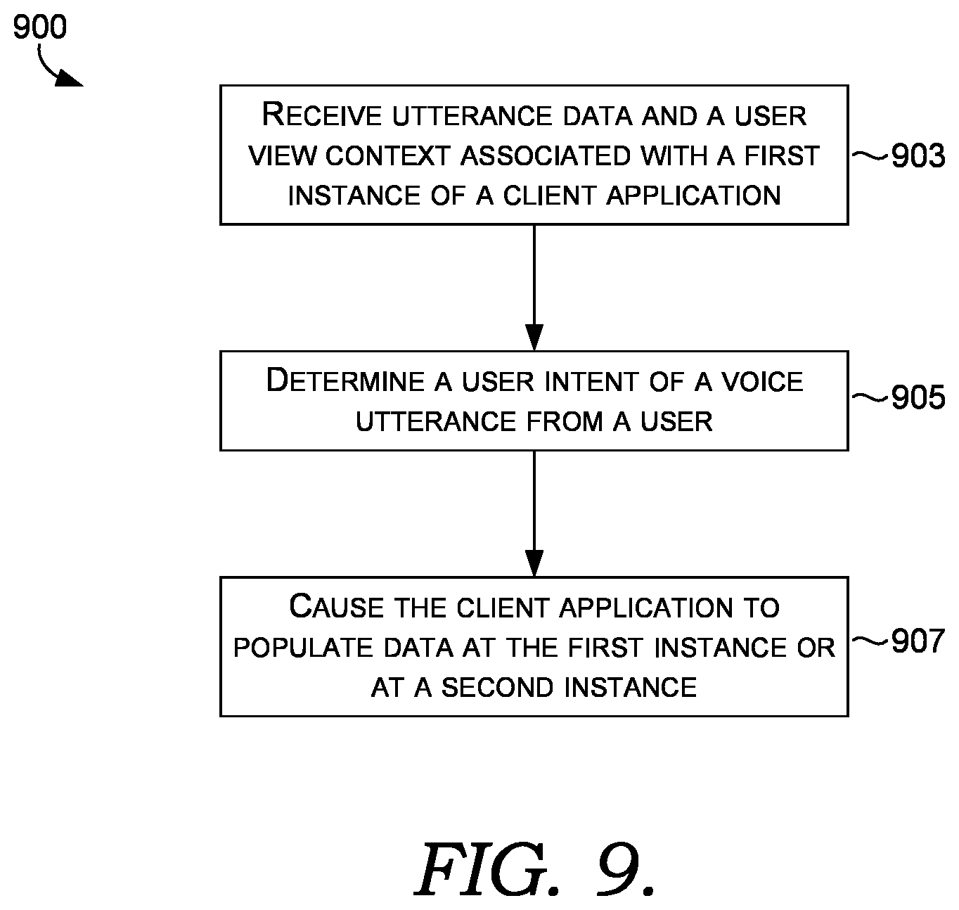 Patent US12430011 Figure 13 – Voice assistant-enabled client application with user view context and multi-modal input support