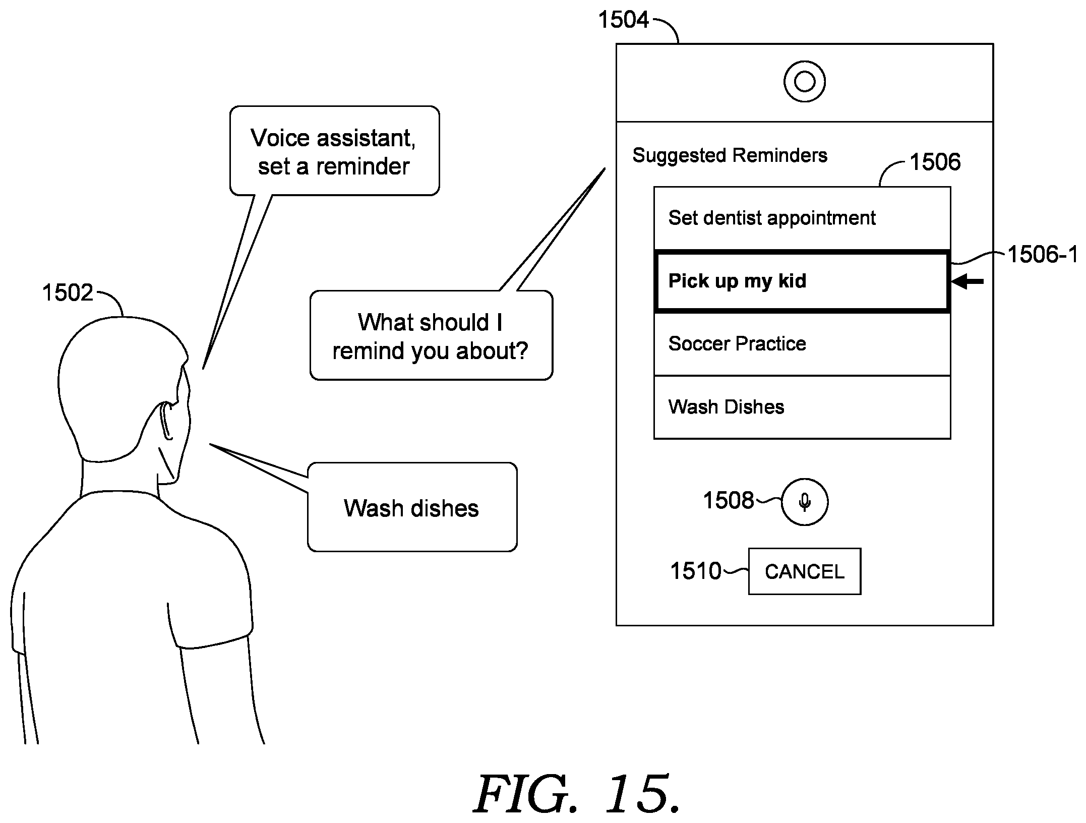 Patent US12430011 Figure 19 – Voice assistant-enabled client application with user view context and multi-modal input support