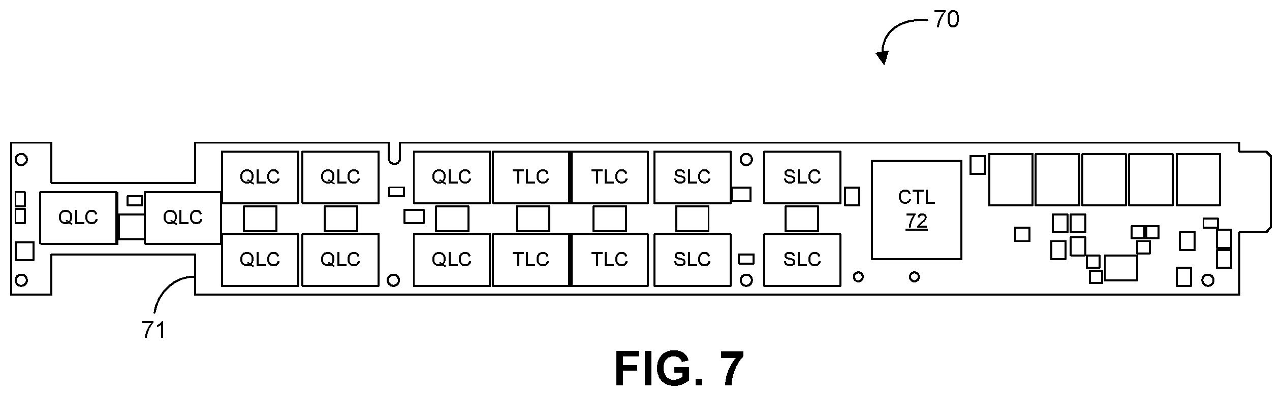 Patent US12430069 Figure 8 – SSD with multiple bandwidth tiers based on physical characteristics