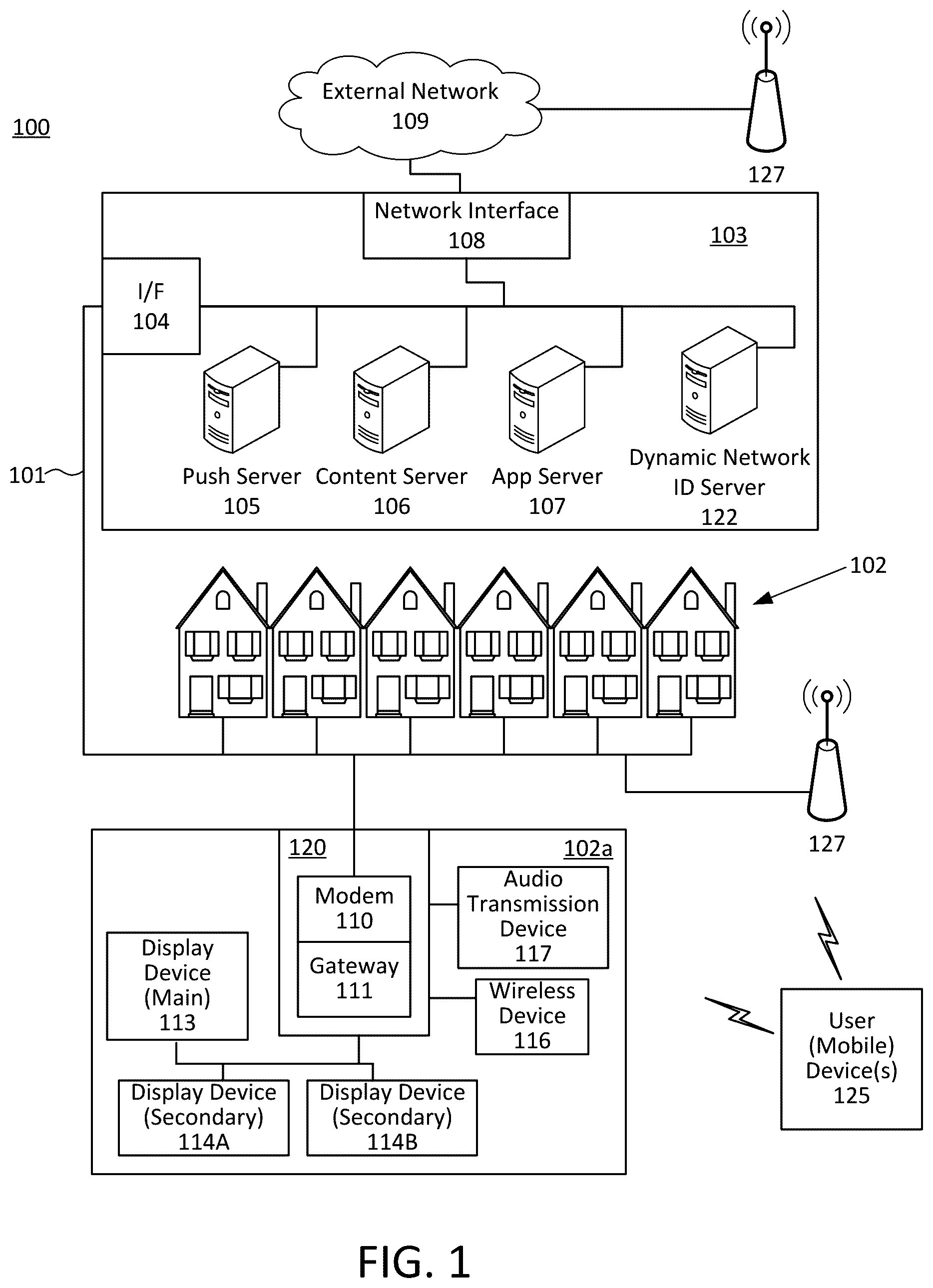 Patent US12430095 Figure 1 – Dynamic network identification