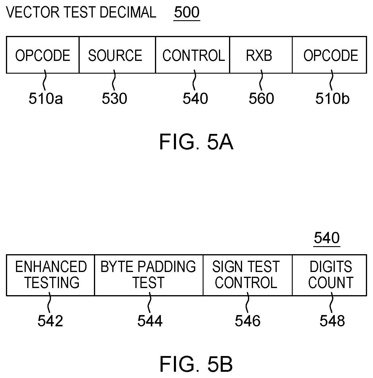 Patent US12430127 Figure 5 – Vector test decimal instruction for validity testing
