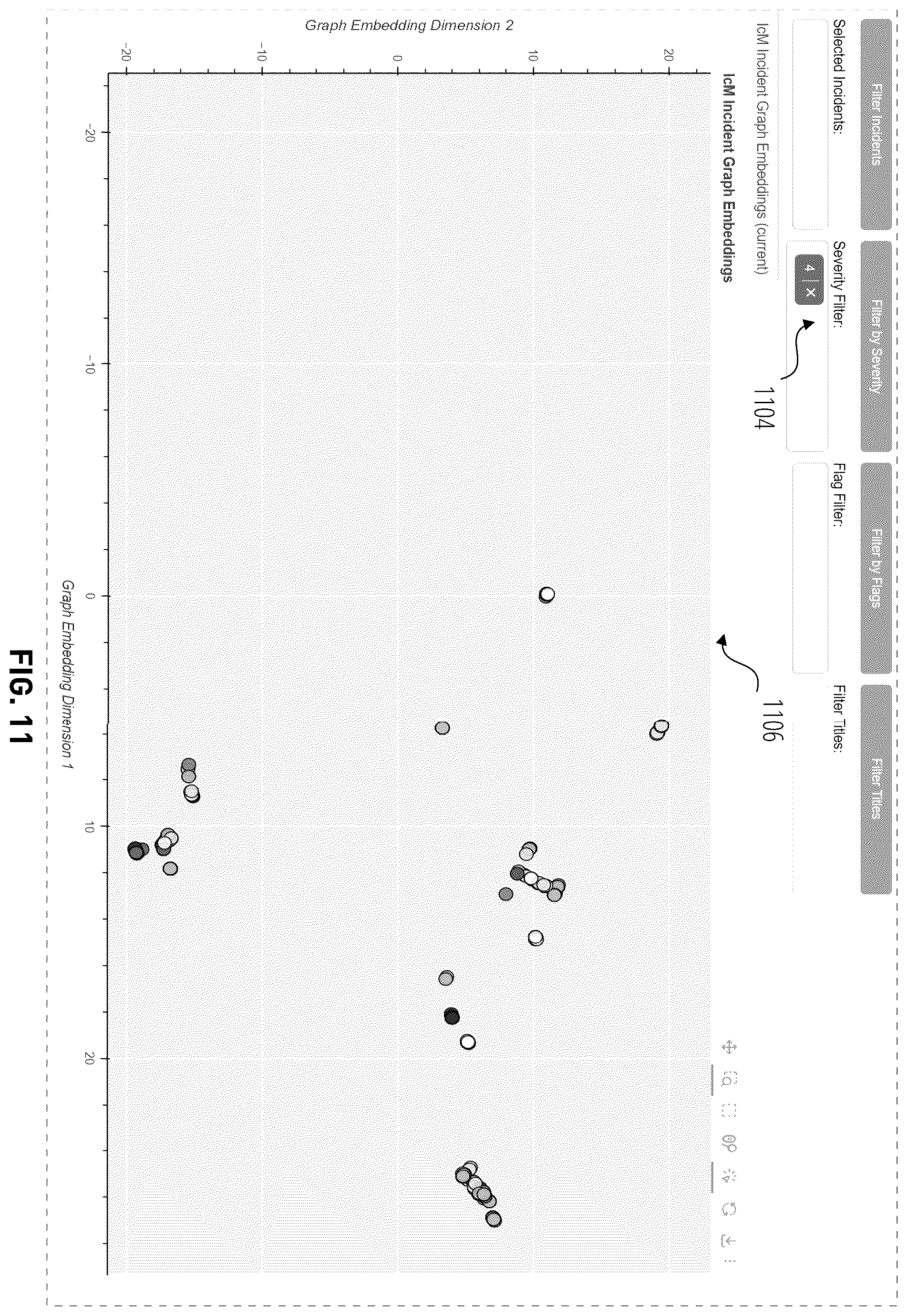 Patent US12430326 Figure 10 – Graph embedding for service health incident insights