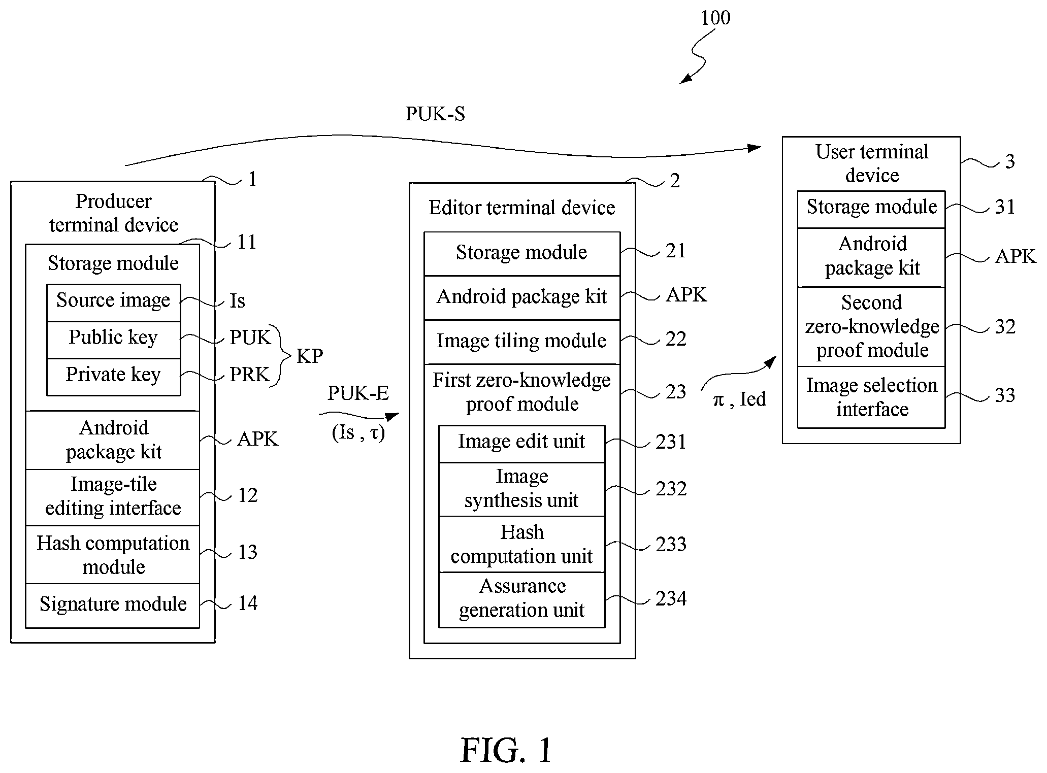Patent US12430472 Figure 1 – System for verifying edited image