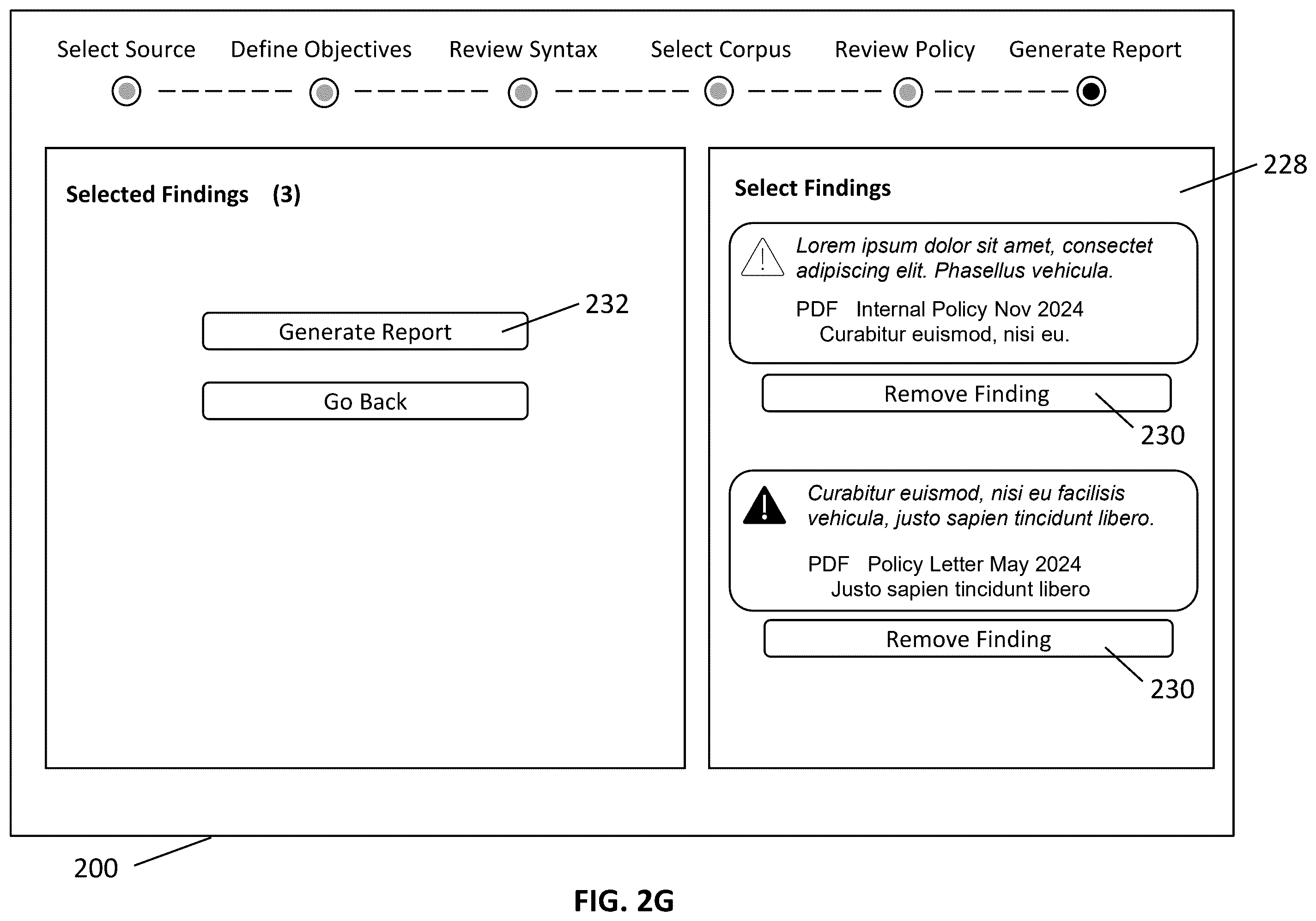 Patent US12430491 Figure 8 – Graphical user interface for syntax and policy compliance review