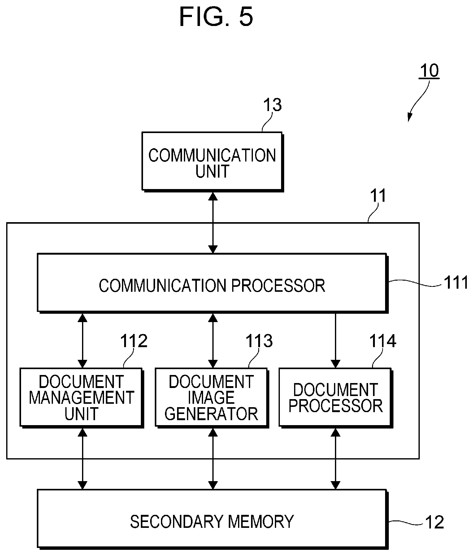 Patent US12430499 Figure 5 – Information processing apparatus, non-transitory computer readable medium, and information processing method for preventing an unintentional hiding of a document image during a user operation