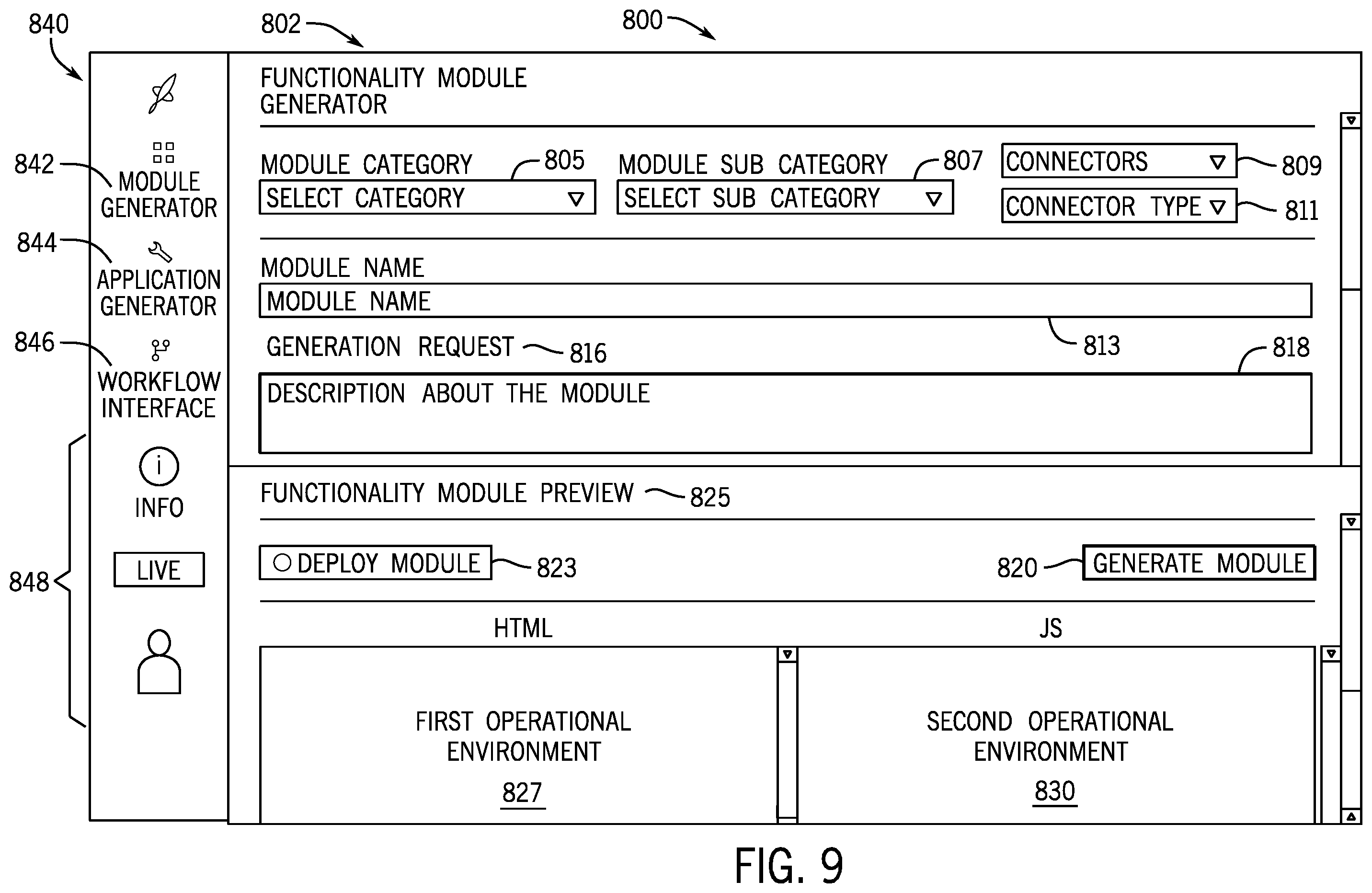 Patent US12430556 Figure 8 – Large language modules in modular programming