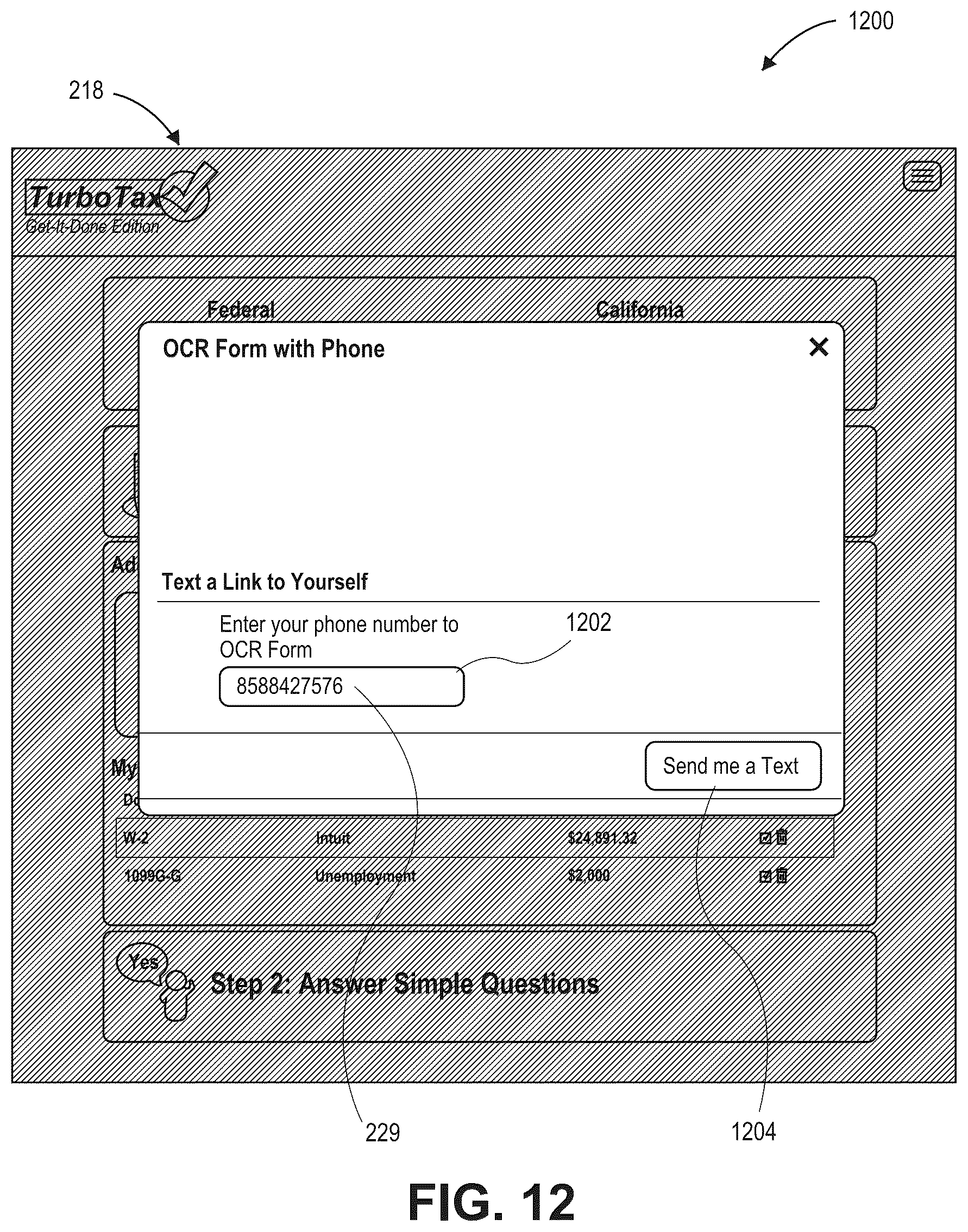 Patent US12430693 Figure 12 – Tax document imaging and processing