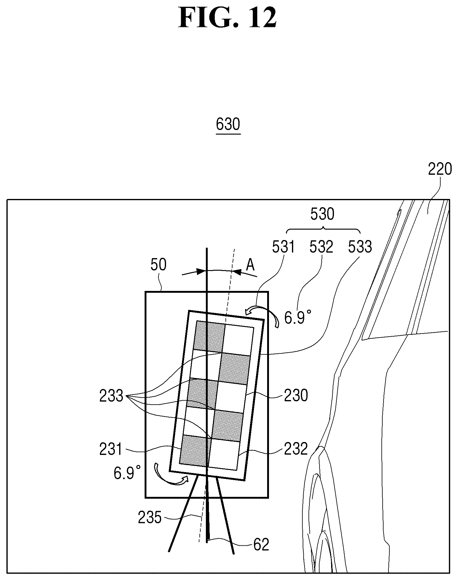 Patent US12430801 Figure 12 – Camera calibration for a digitial side mirror system