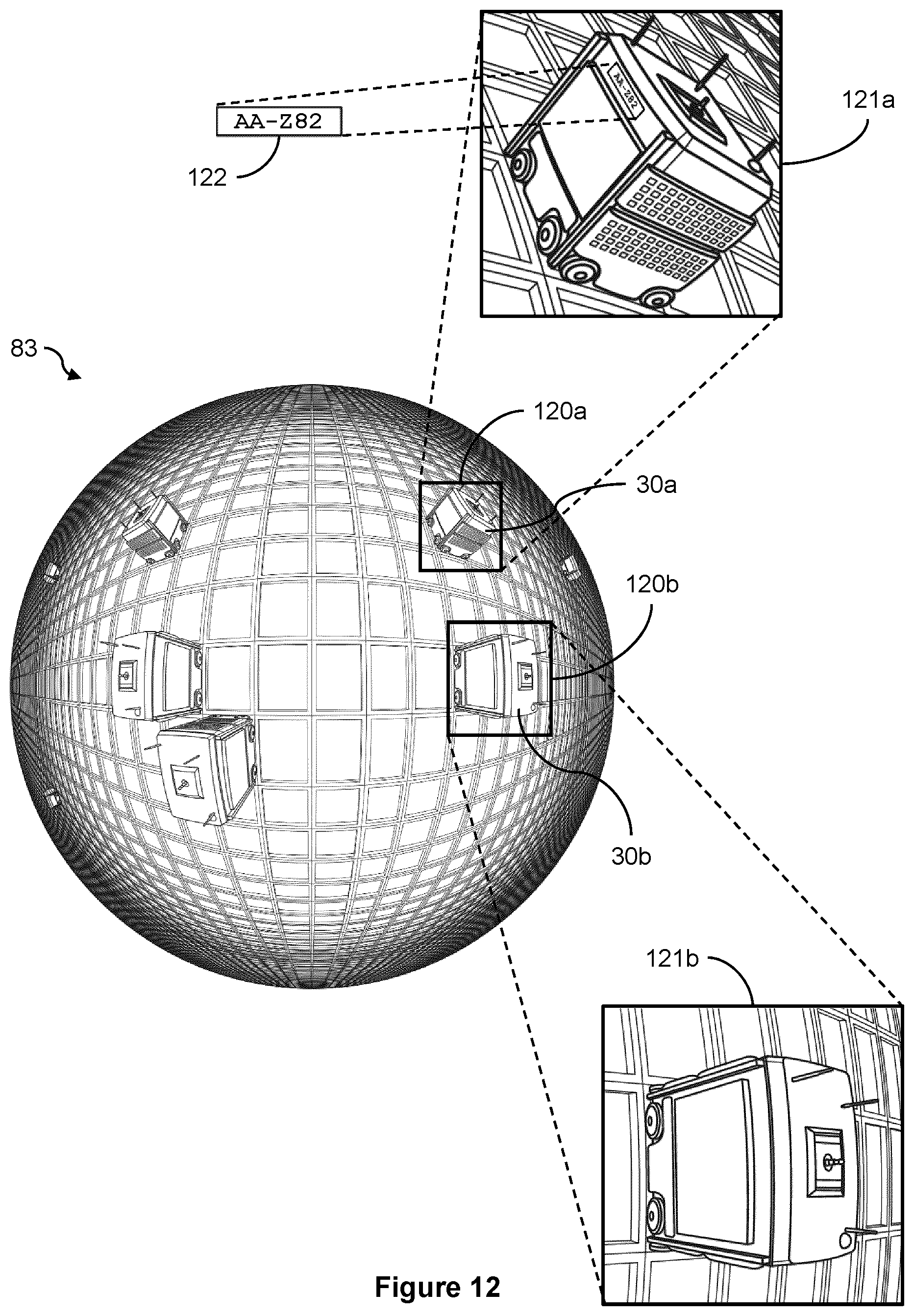 Patent US12430802 Figure 12 – Calibrating a camera for mapping image pixels to grid points in a storage system