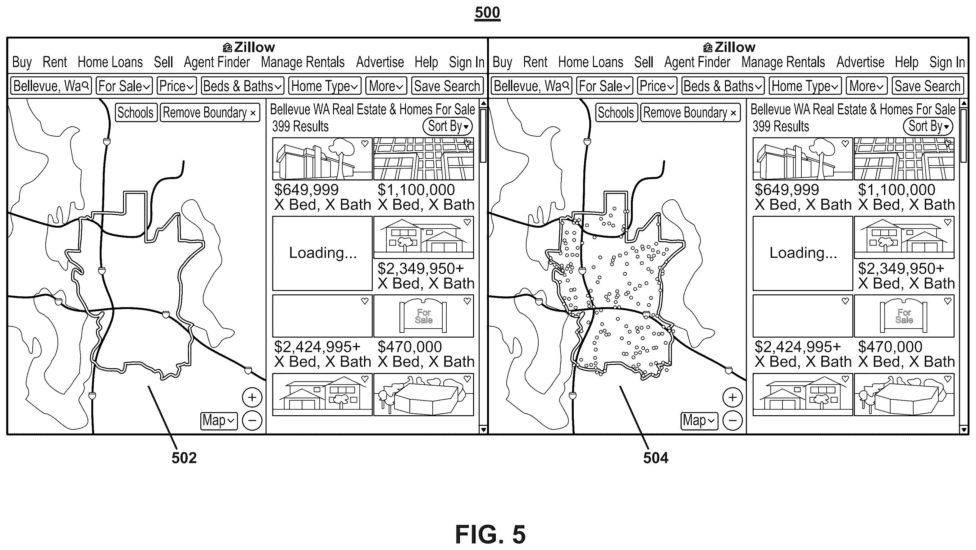 Patent US12430811 Figure 5 – Optimized dynamic content loading systems and methods