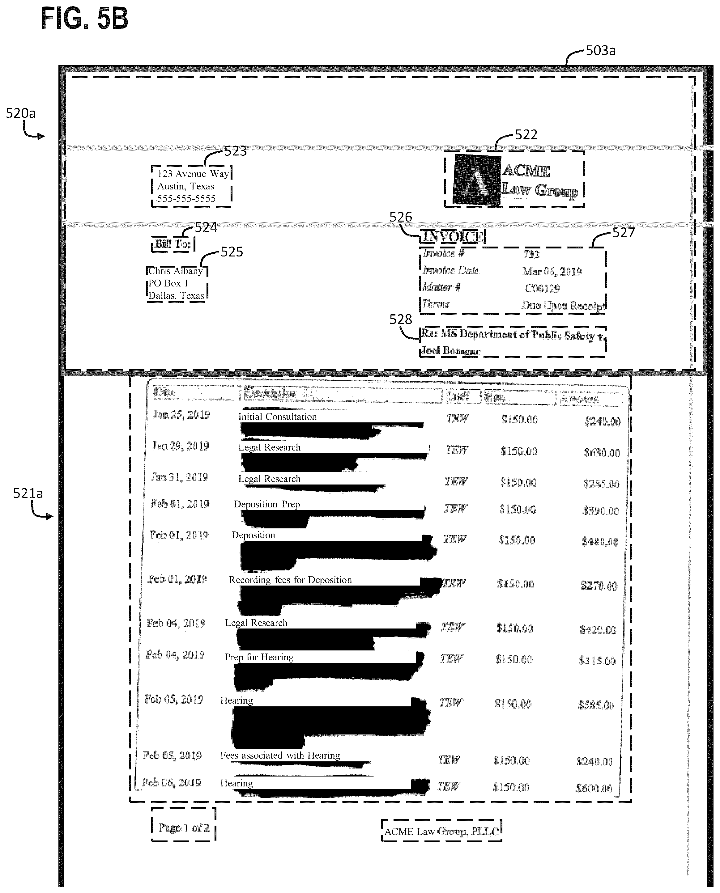 Patent US12430938 Figure 6 – Predicting missing entity identities in image-type documents
