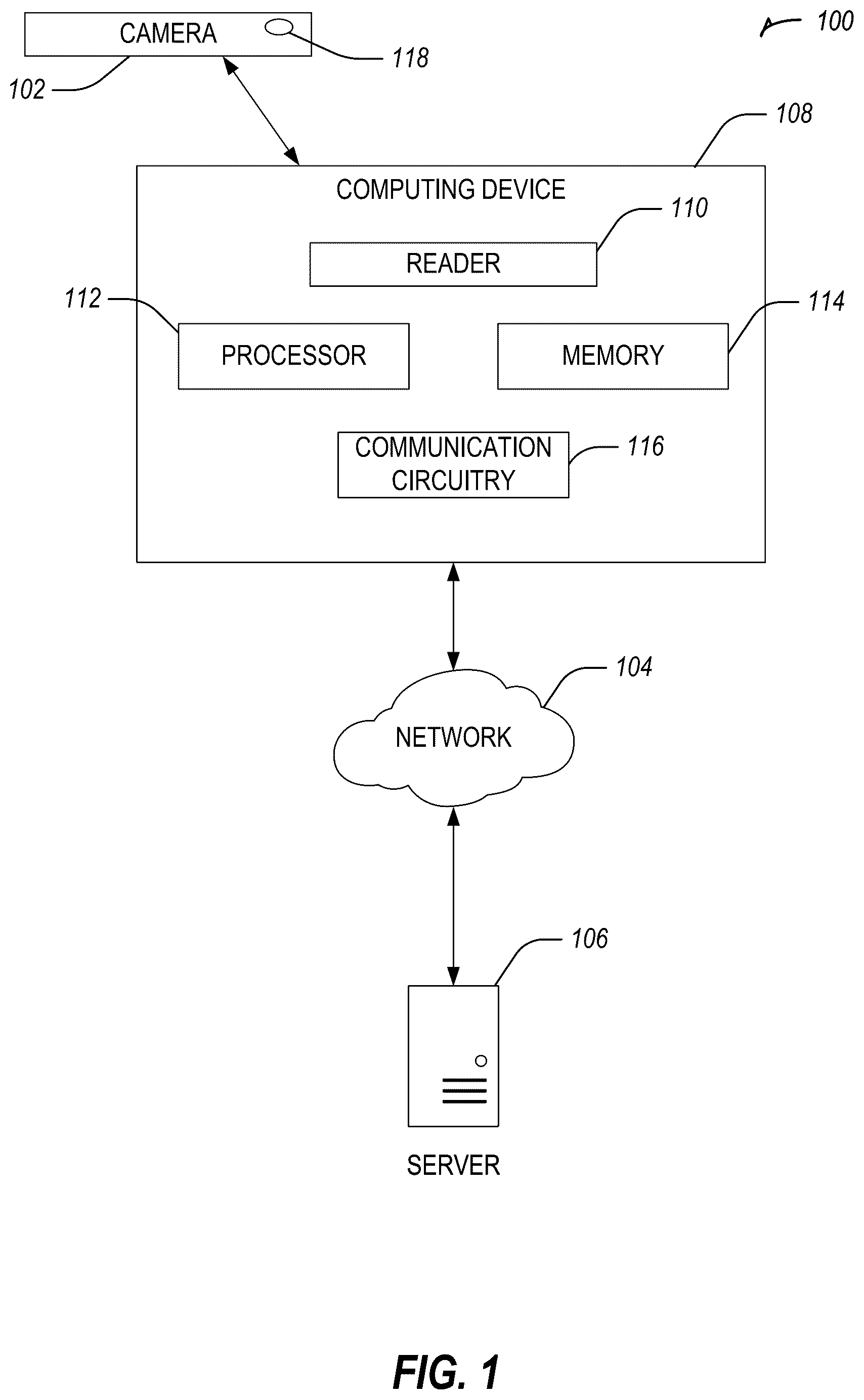 Patent US12430974 — Eye-gaze based intelligent door opening system — Figure 1
