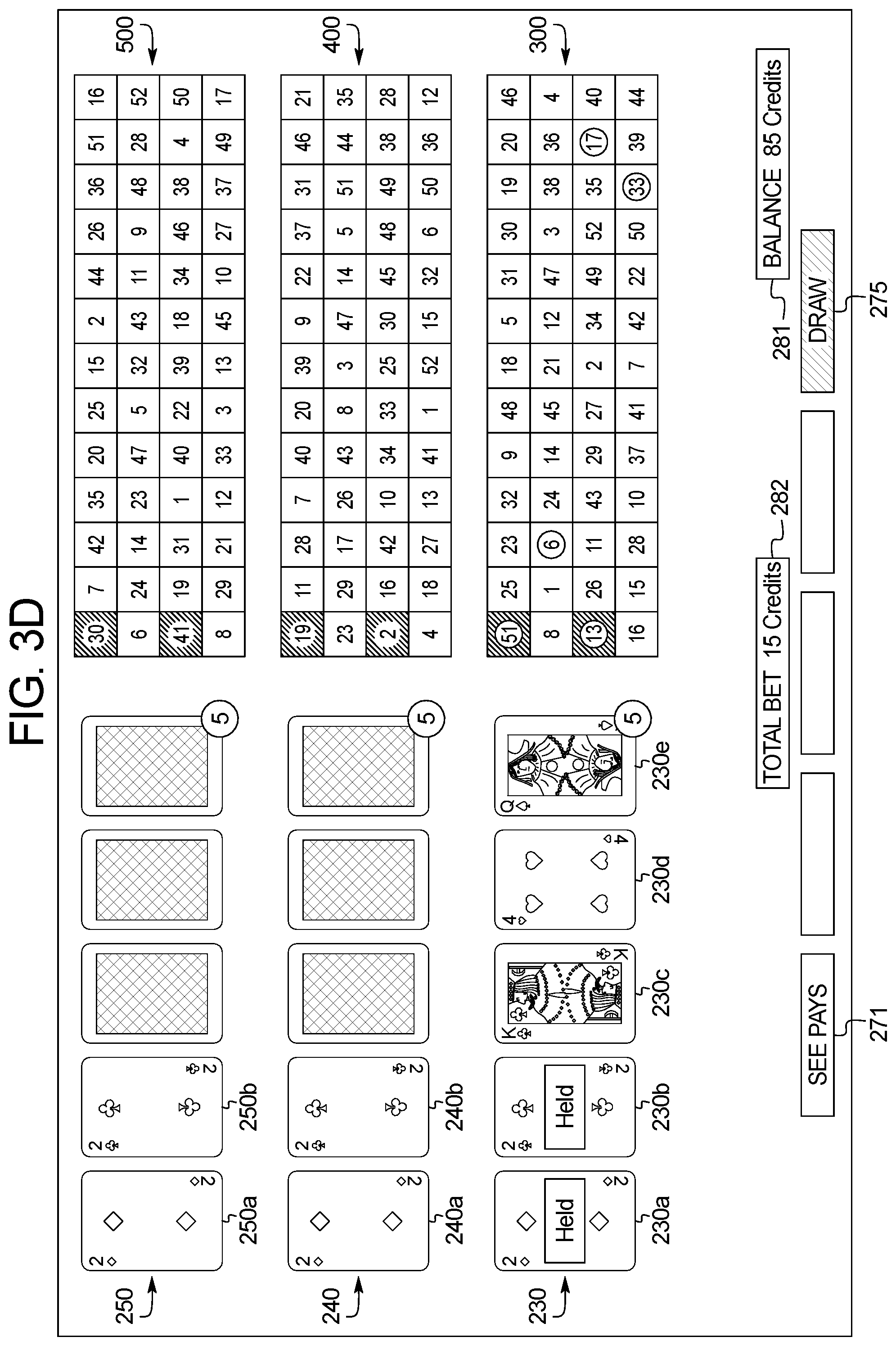 Patent US12430990 Figure 10 – Gaming system and method providing a class II bingo game with a player-selectable wild spot feature
