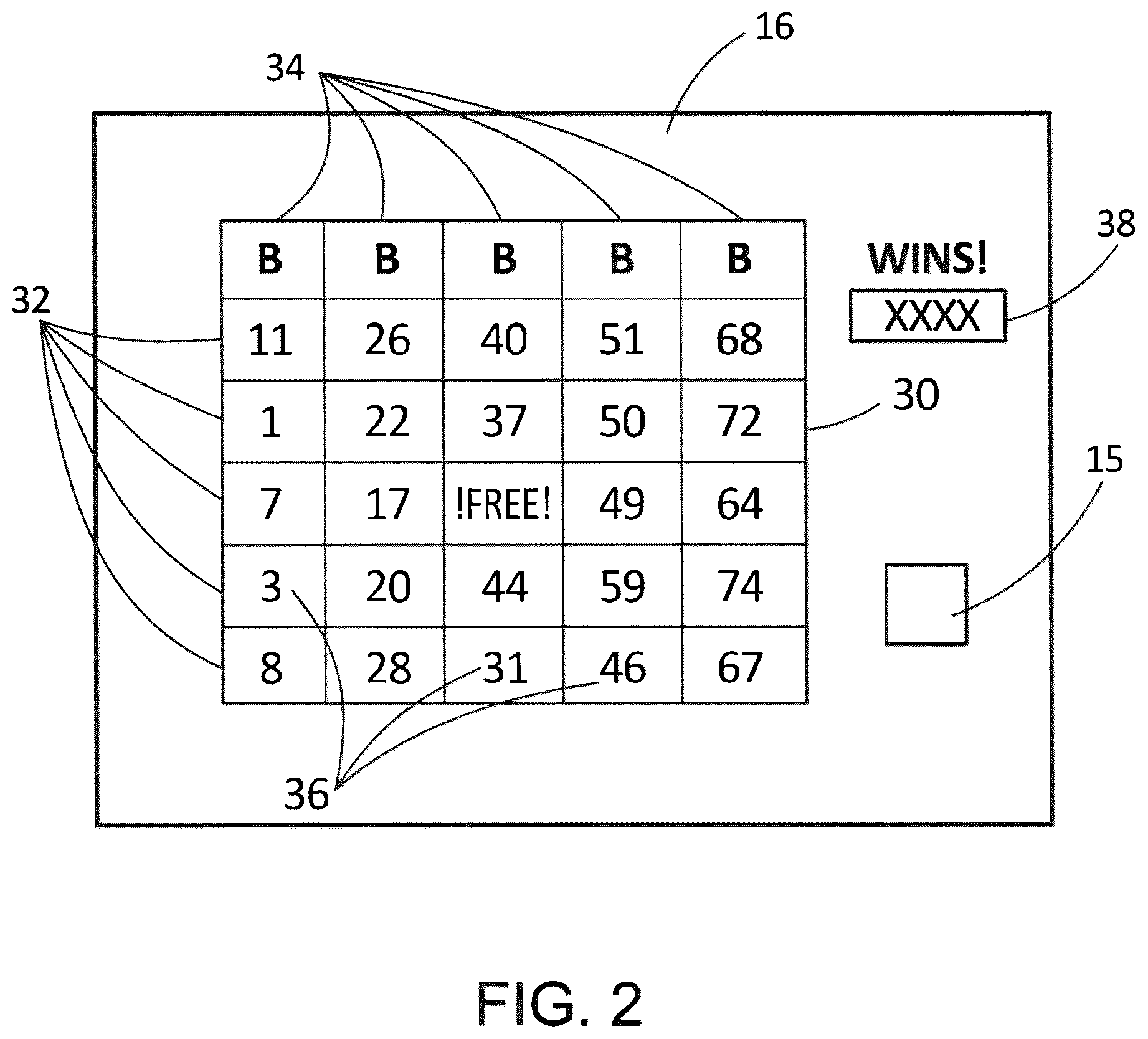 Patent US12430992 Figure 2 – Random draw game system and method