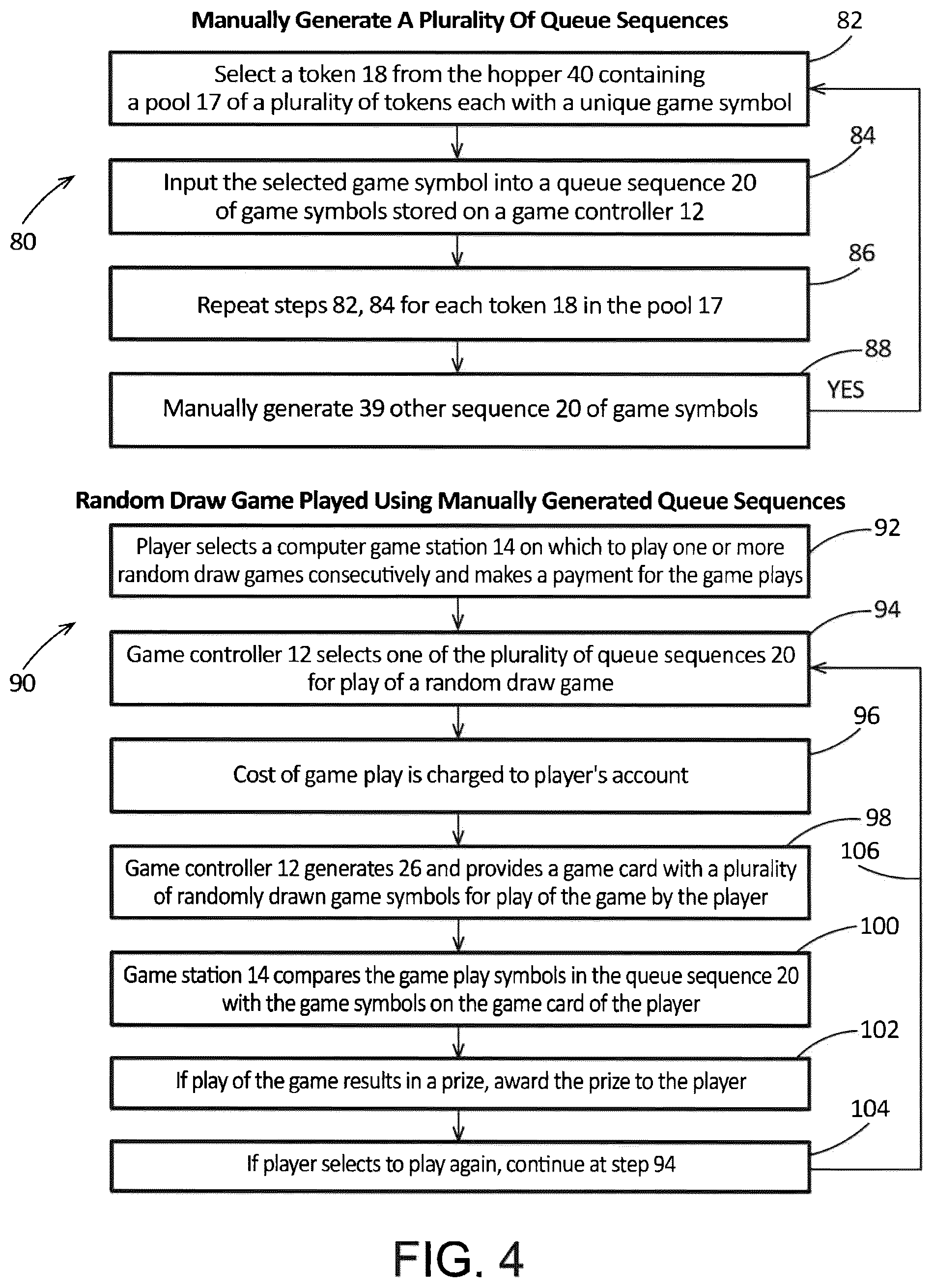 Patent US12430992 Figure 4 – Random draw game system and method