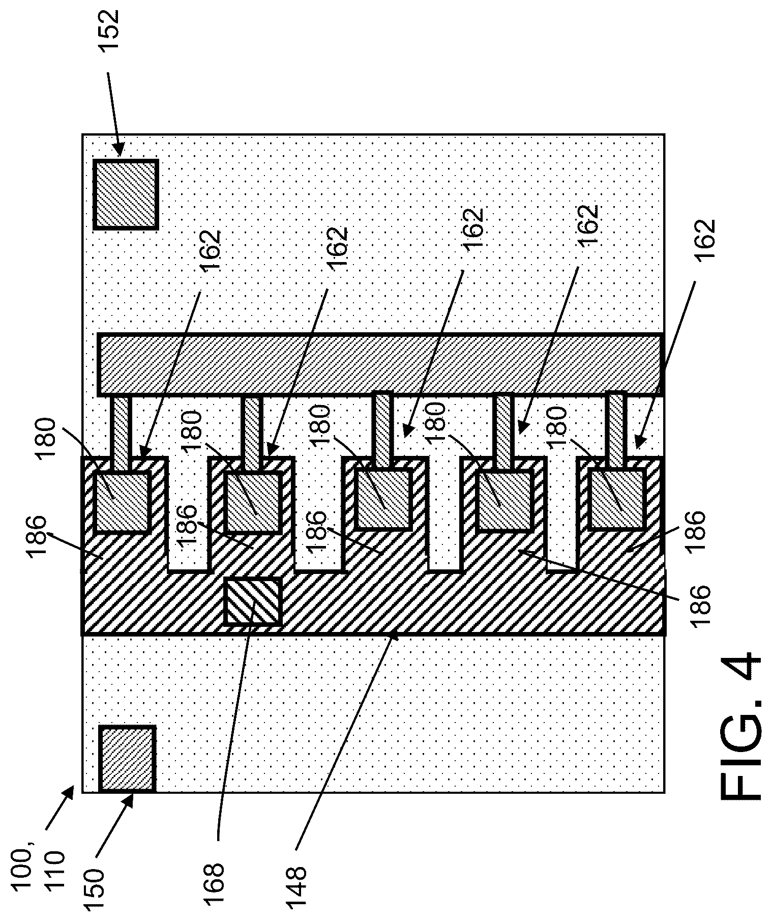 Patent US12433000 Figure 4 – Field plate structure to reduce self-heating in transistor and related method