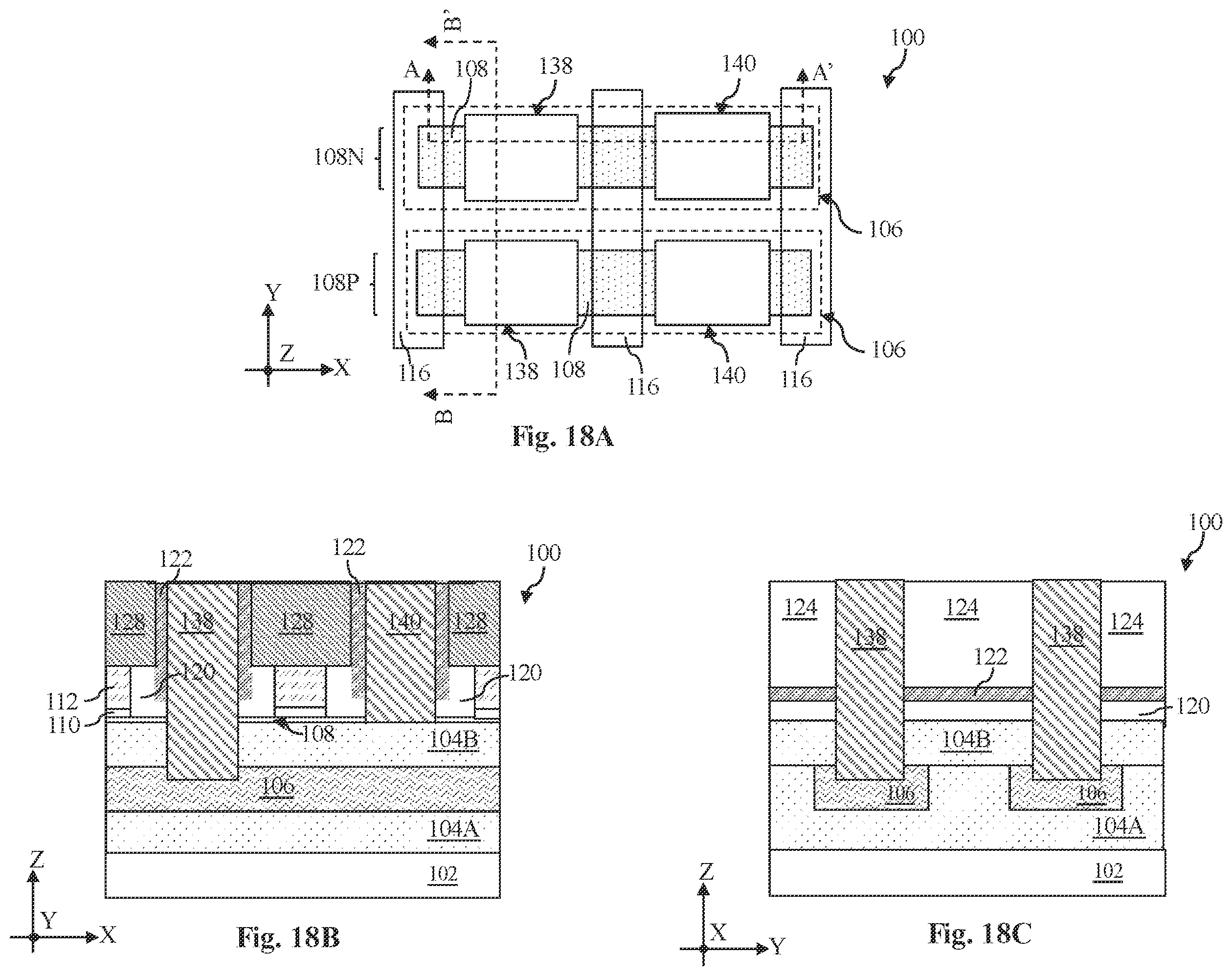 Patent US12433003 Figure 10 – 2D-channel transistor structure with asymmetric substrate contacts