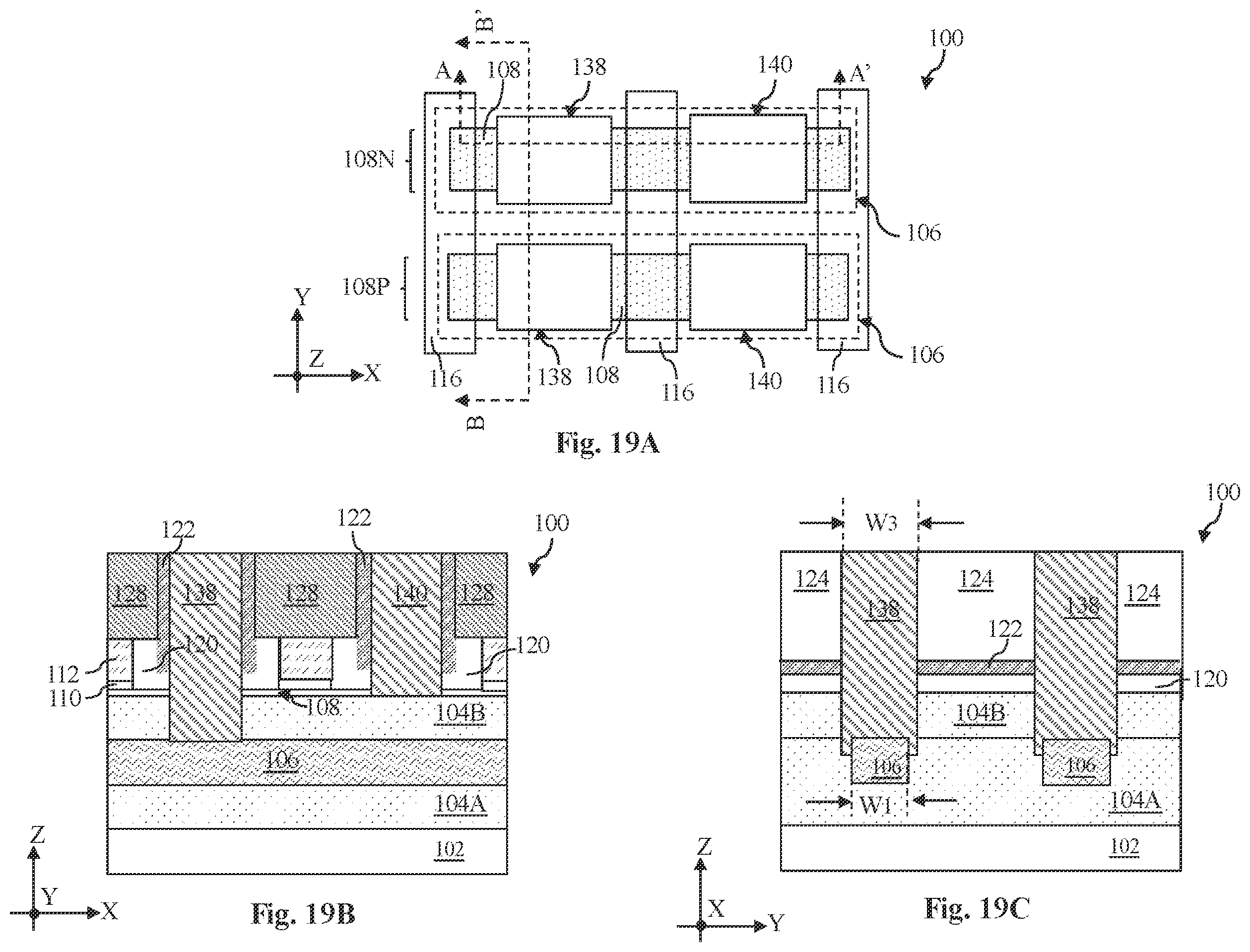Patent US12433003 Figure 11 – 2D-channel transistor structure with asymmetric substrate contacts