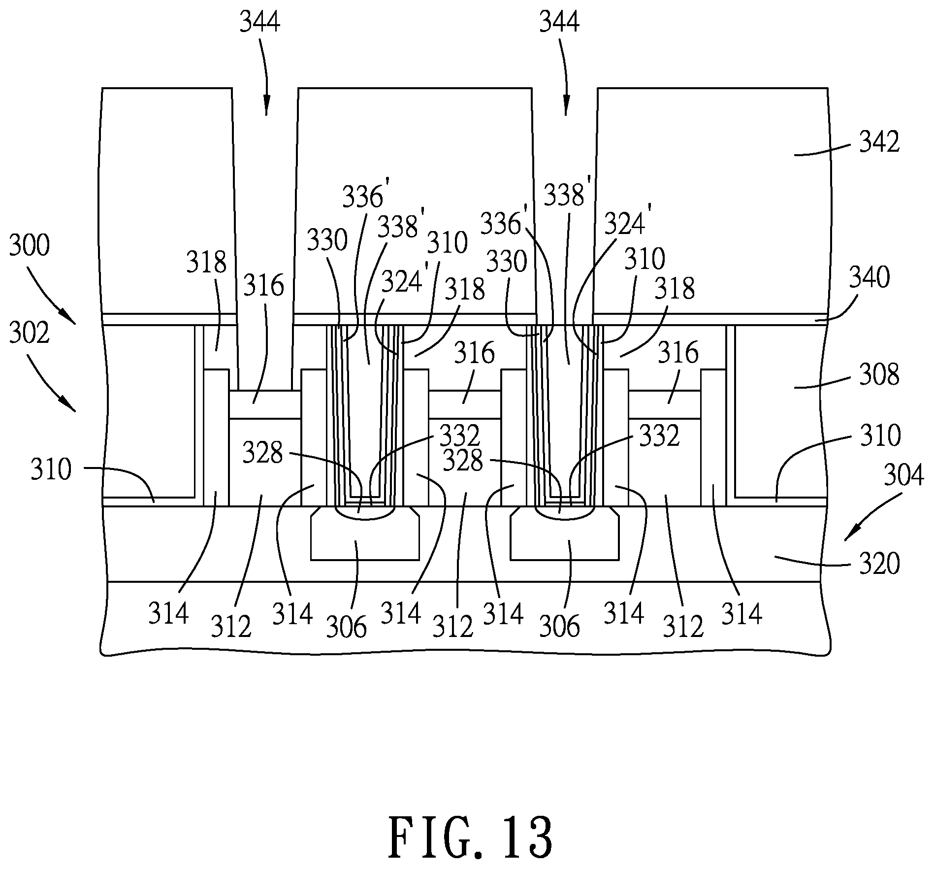 Patent US12433006 Figure 8 – Semiconductor device with conductive liners over silicide structures and method of making the semiconductor device