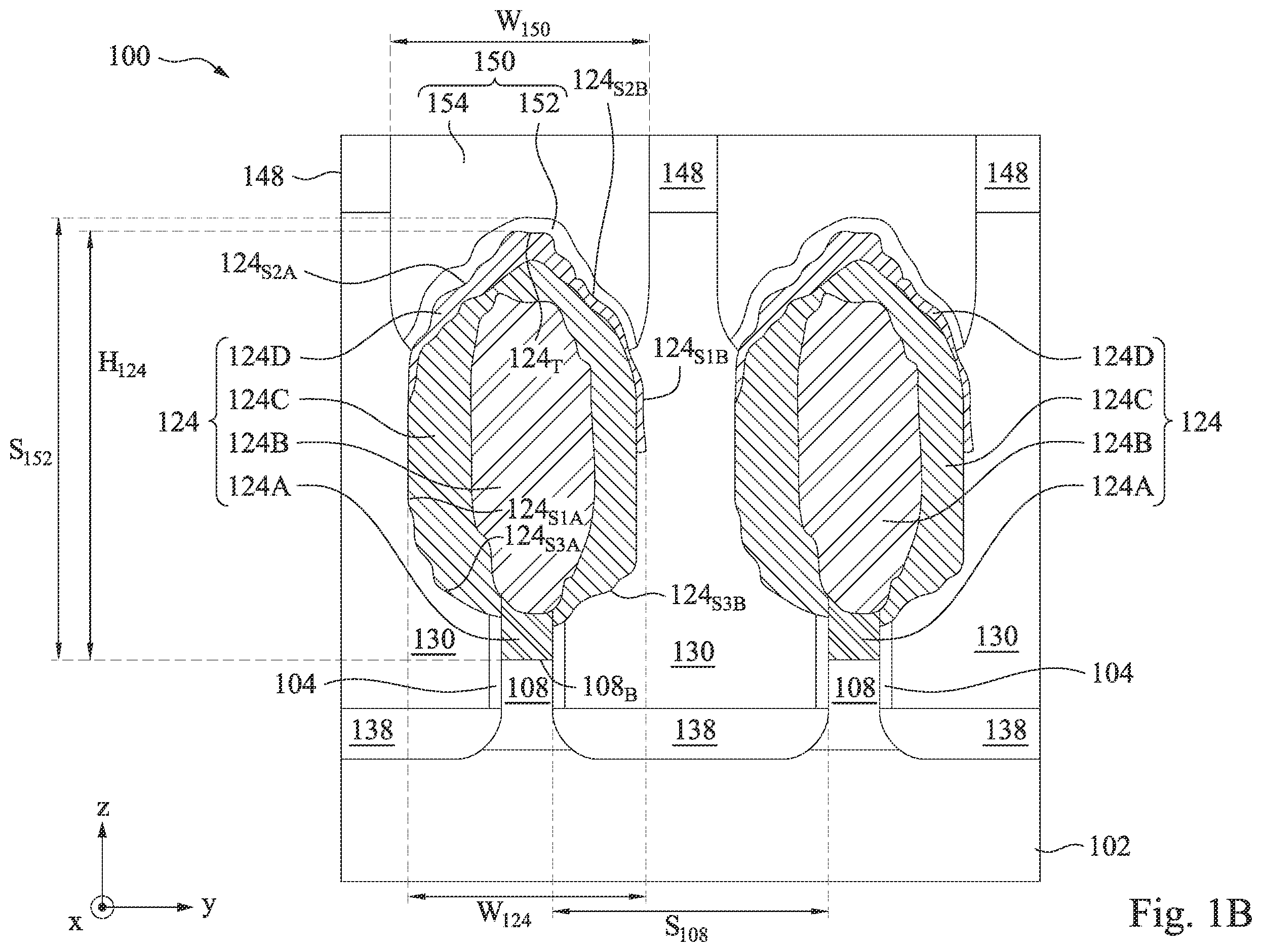 Patent US12433010 Figure 2 – Source/drain structure for semiconductor fin field effect transistor (finFET) device having graded germanium