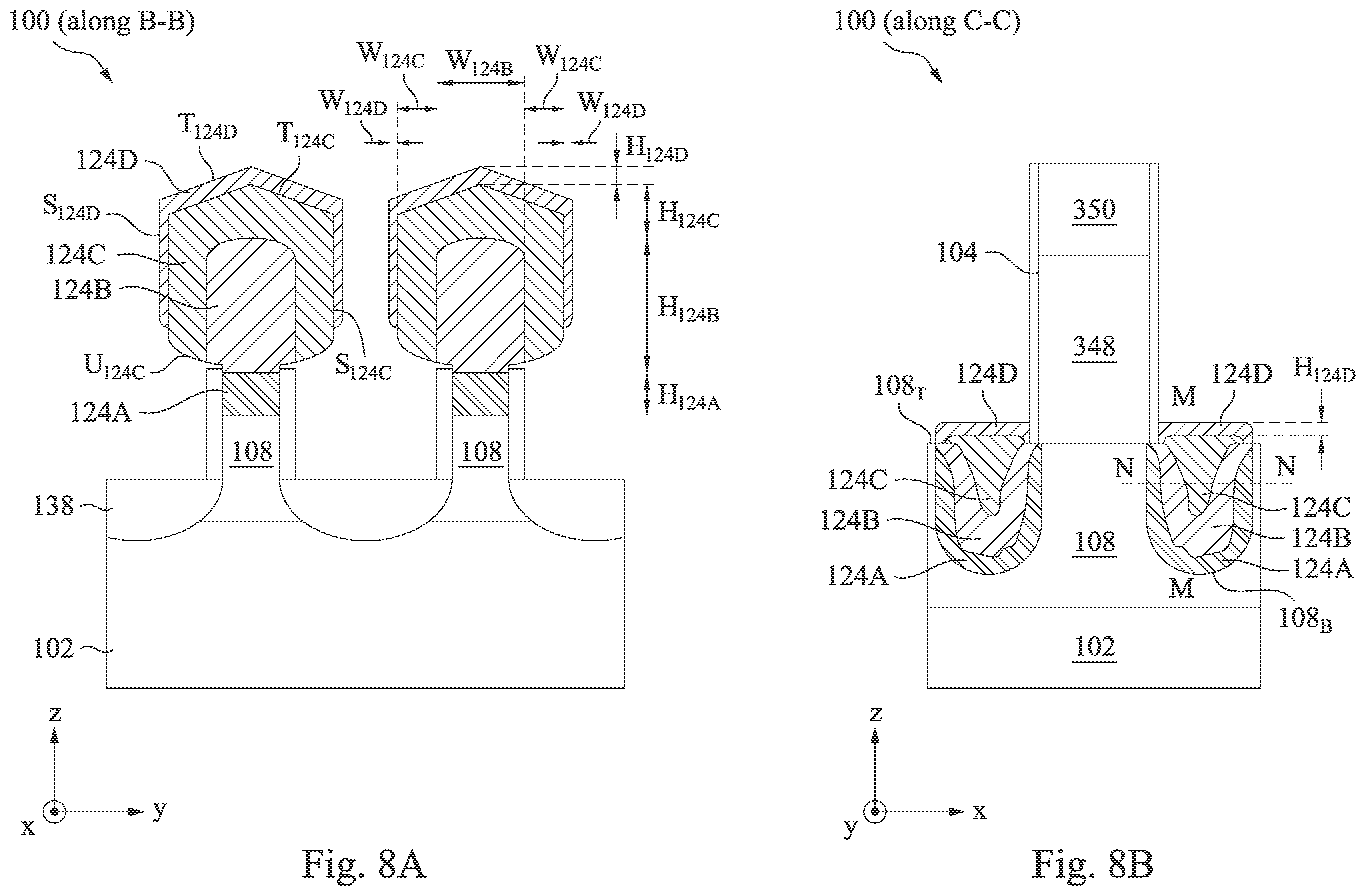 Patent US12433010 Figure 12 – Source/drain structure for semiconductor fin field effect transistor (finFET) device having graded germanium