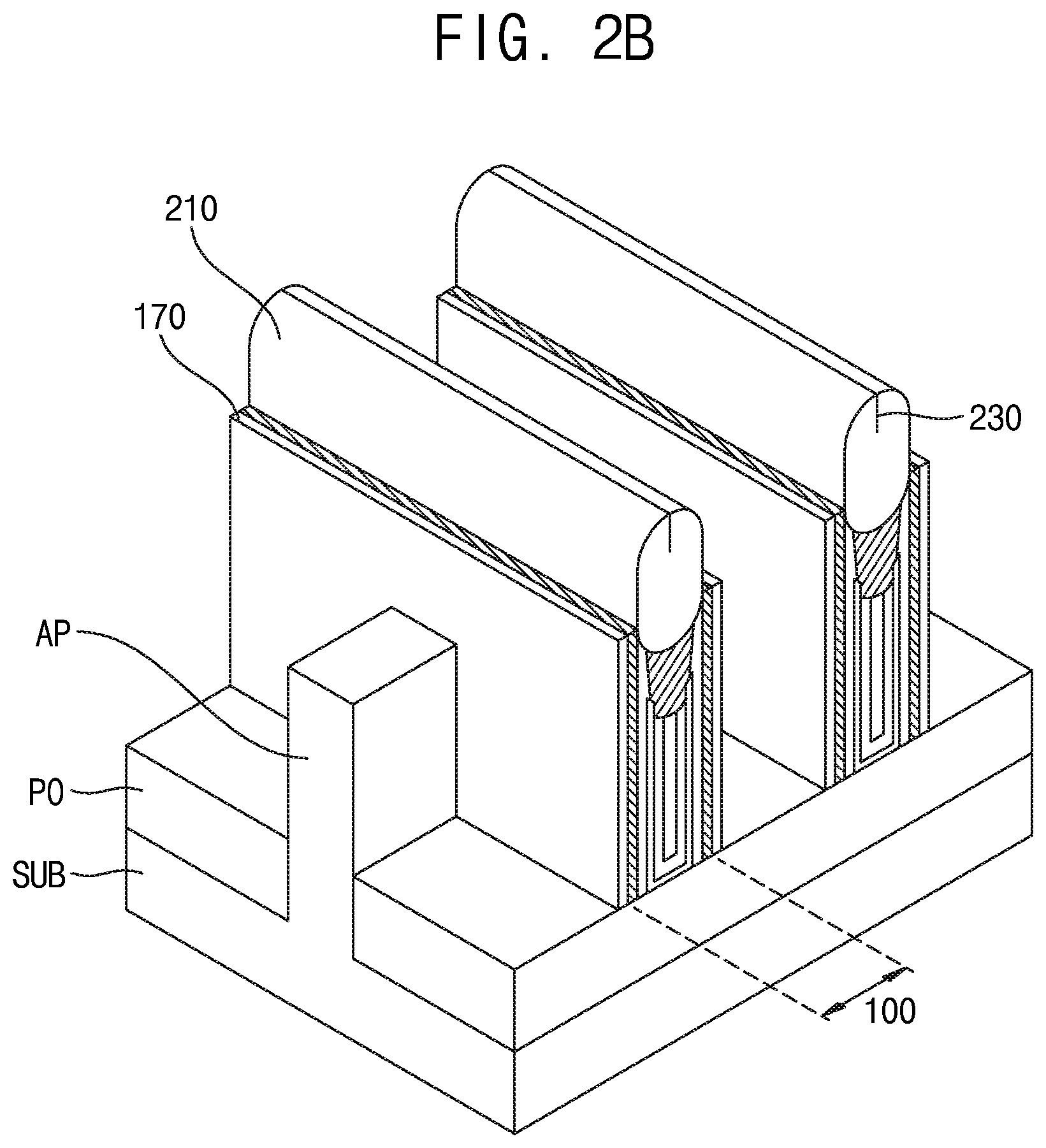 Patent US12433015 Figure 2 – Semiconductor device including self-aligned contact and method of manufacturing the semiconductor device