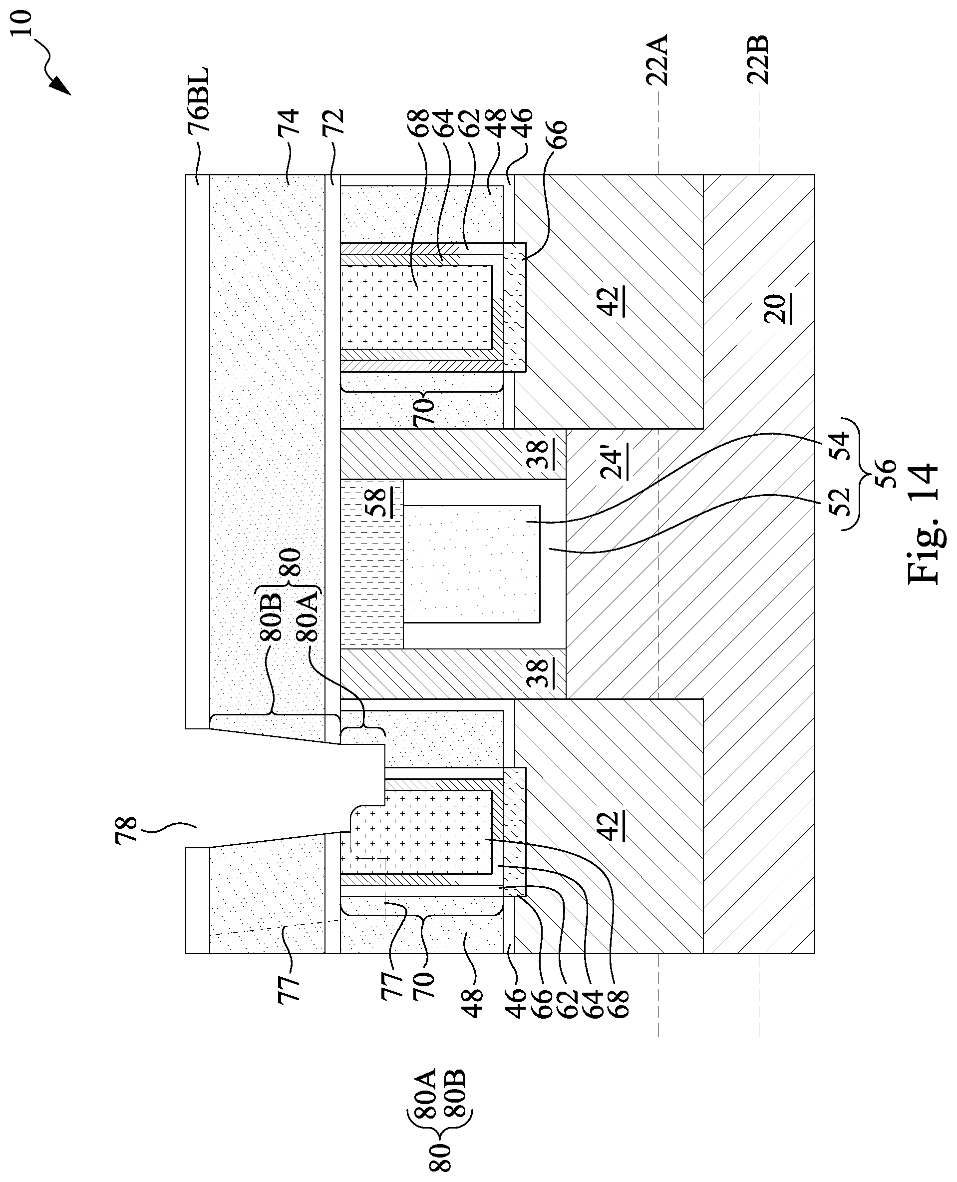 Patent US12433018 Figure 17 – Extended side contacts for transistors and methods forming same